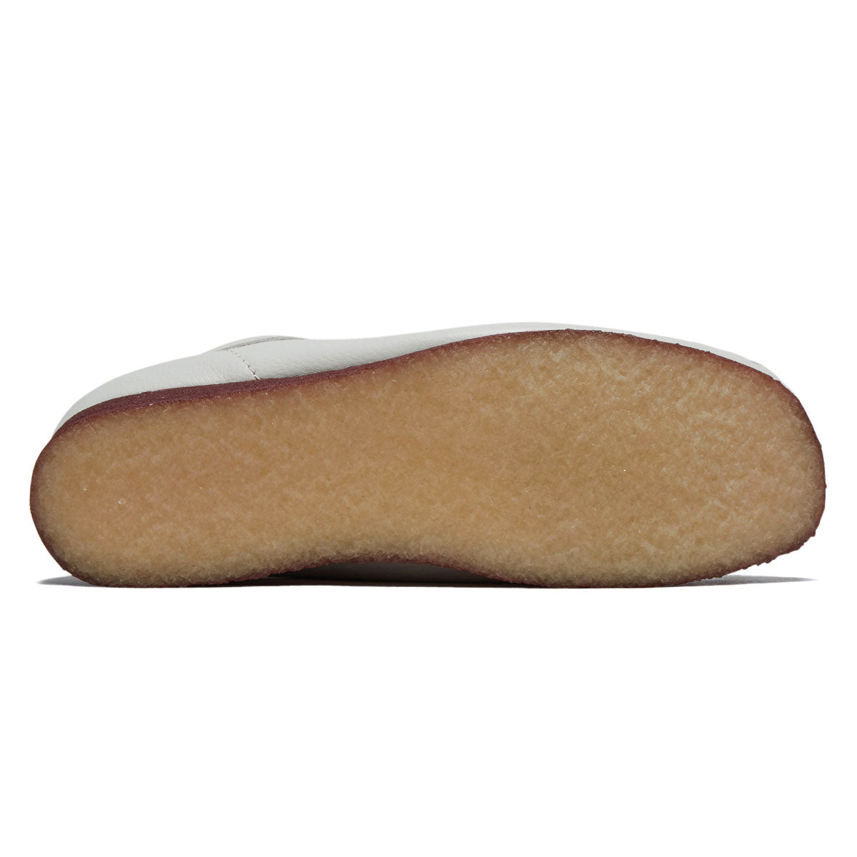 Clarks Wallabee Shoes - White Leather image 4