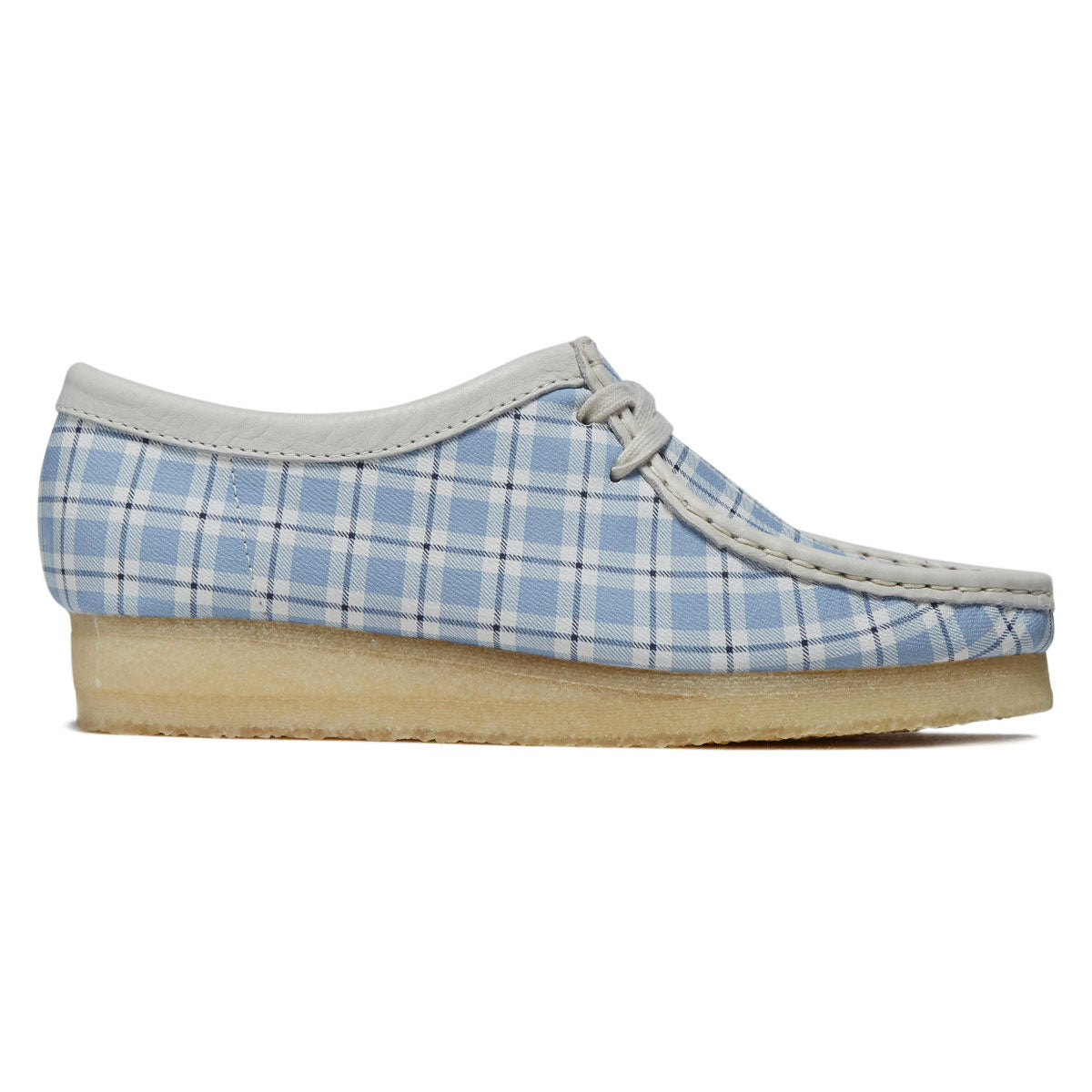 Clarks Womens Wallabee Shoes - Blue Check image 1