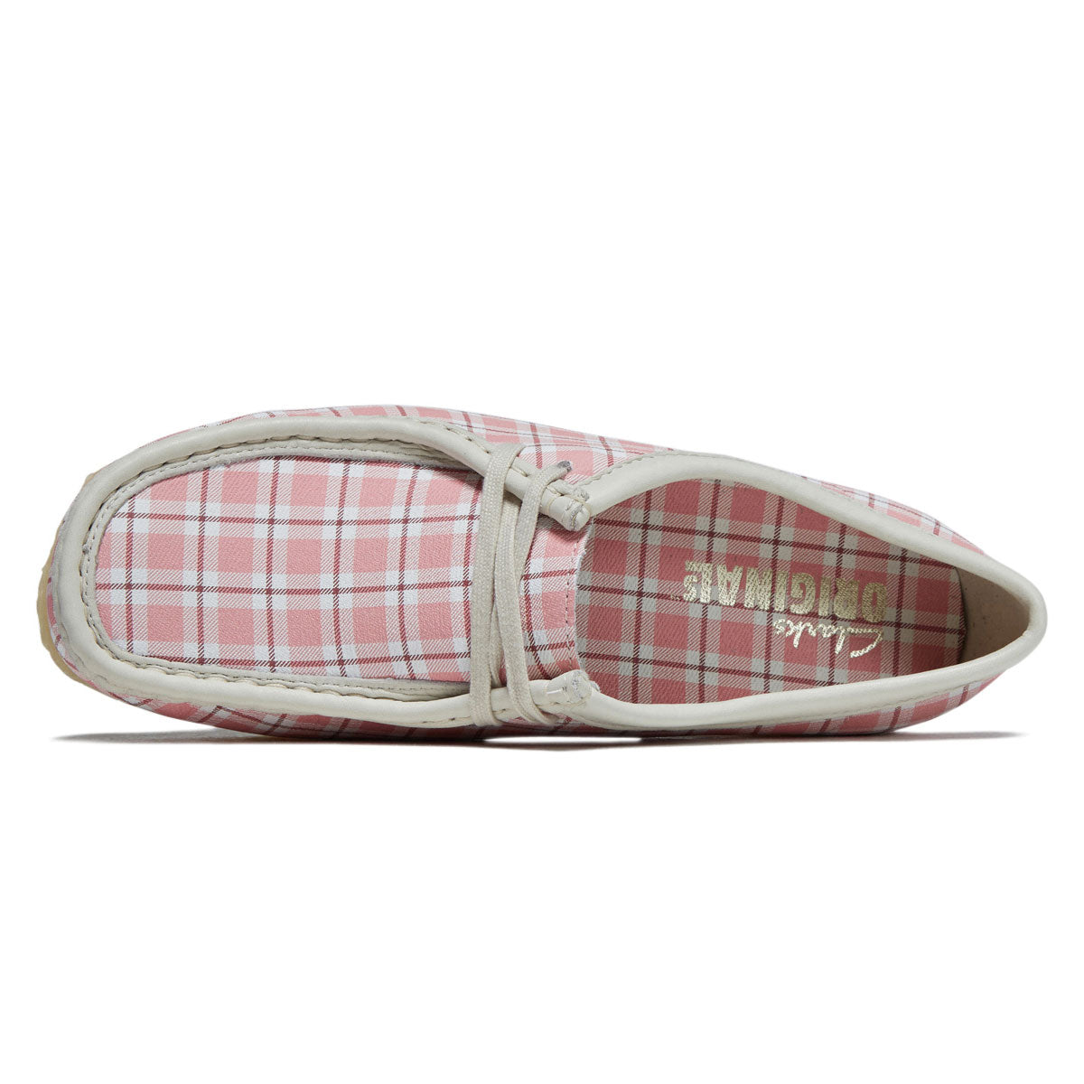 Clarks Womens Wallabee Shoes - Pink Check image 3