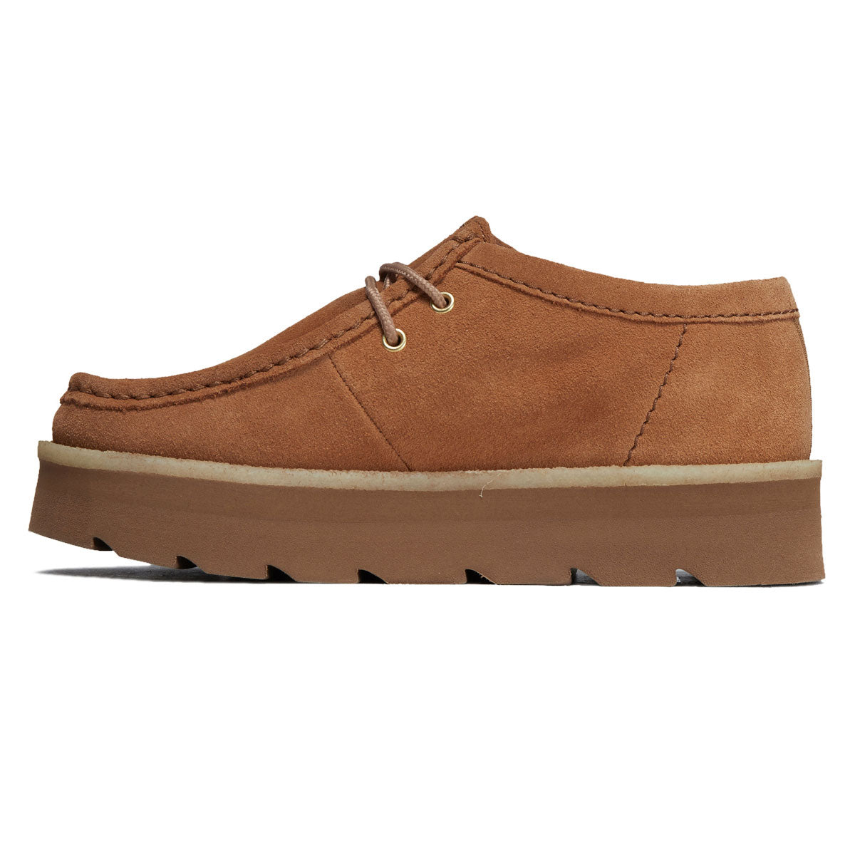 Clarks Womens Meare Walla Shoes - Mid Tan Suede image 2