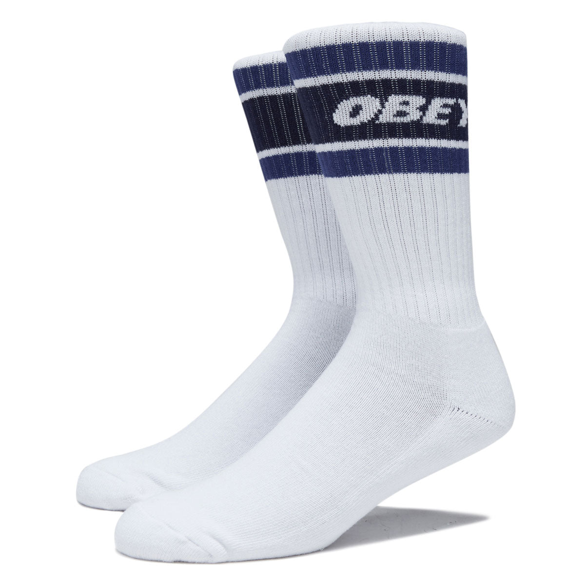 Obey Cooper II Socks - White/Blue image 1
