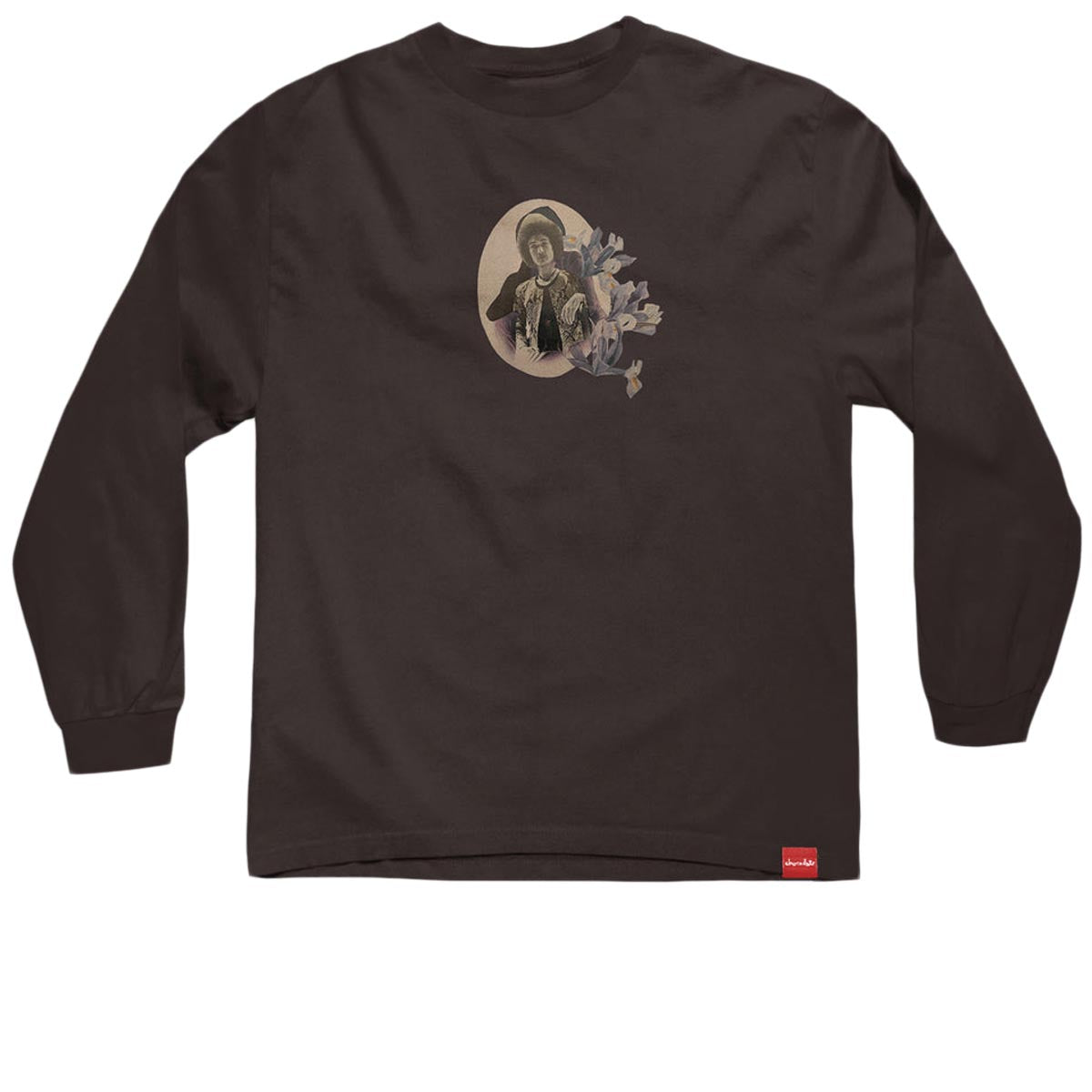 Chocolate Dru-Sign Long Sleeve T-Shirt - Brown image 1