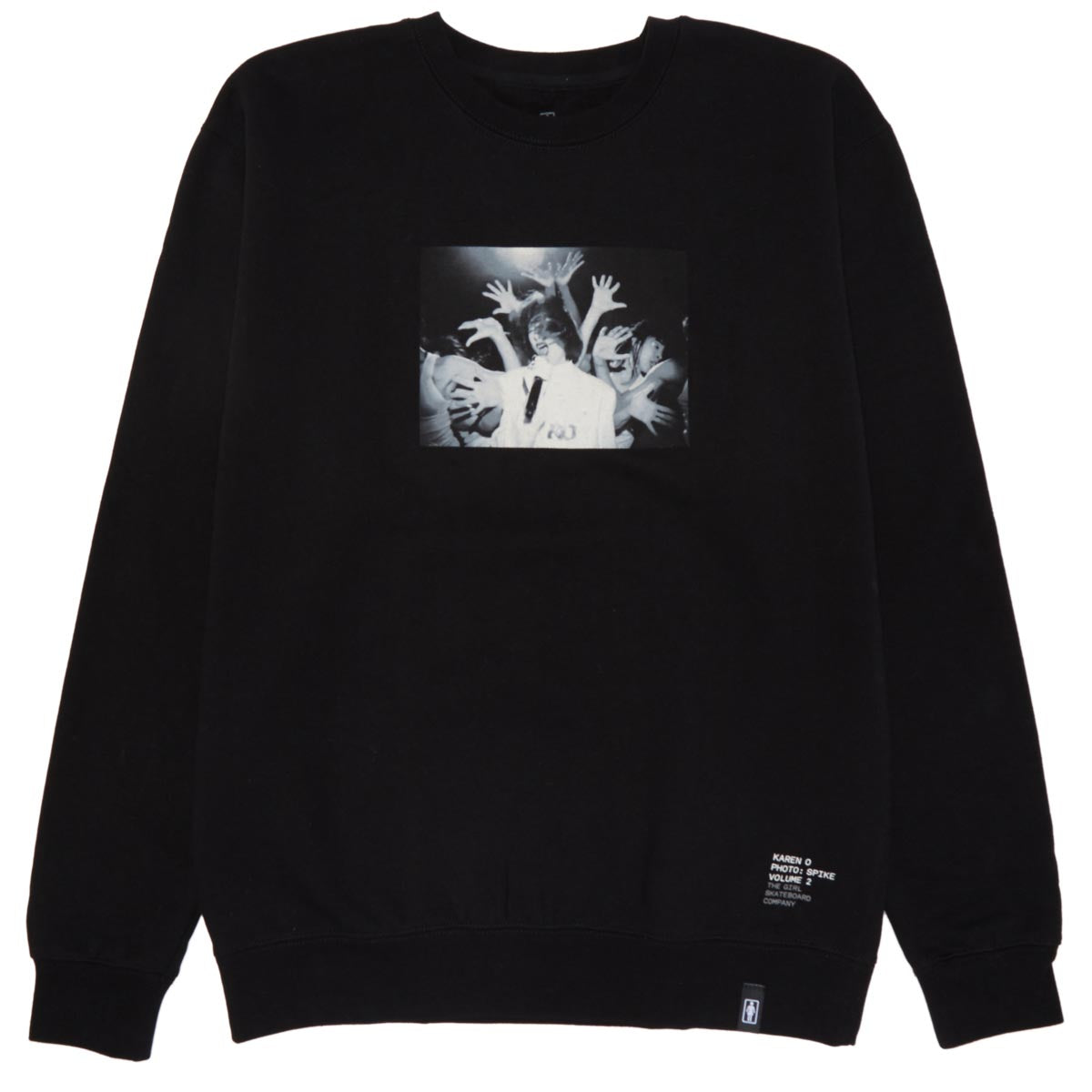 Girl Karen O Crew Sweater - Black image 1