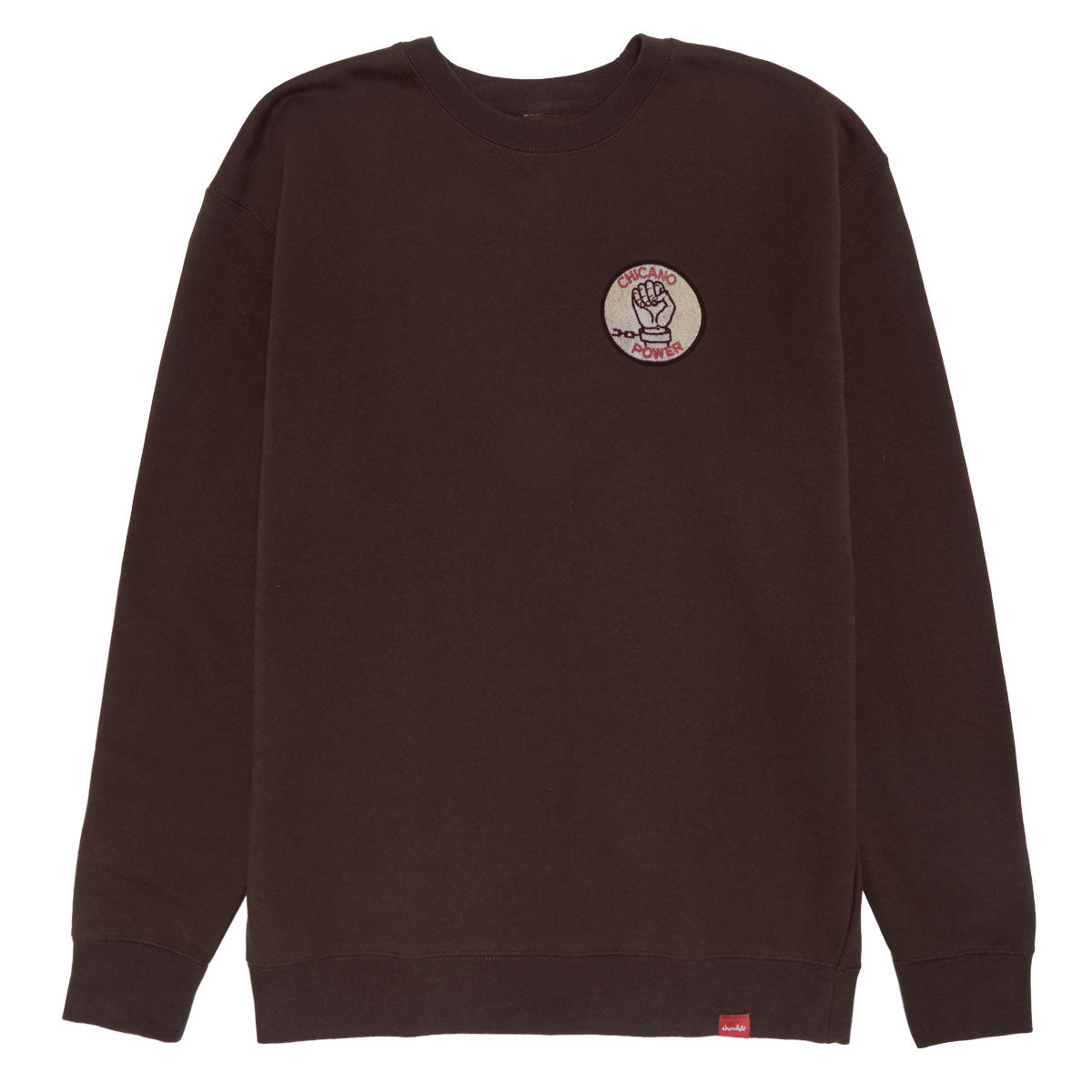 Chocolate Chicano Power Crew Sweatshirt - Chocolate image 1