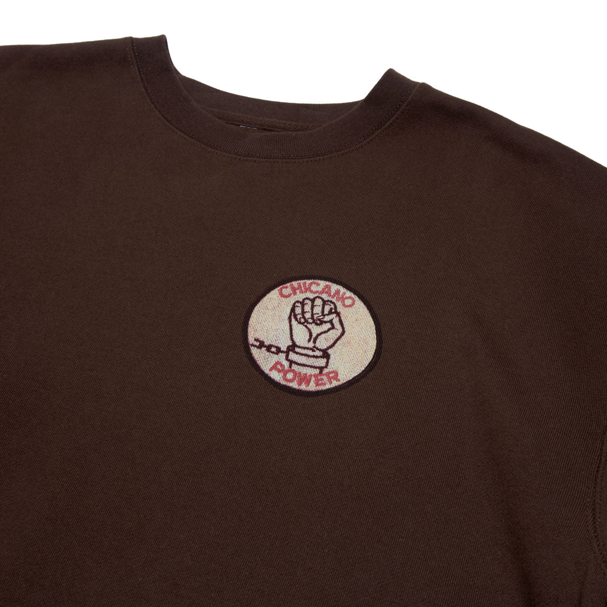 Chocolate Chicano Power Crew Sweatshirt - Chocolate image 2