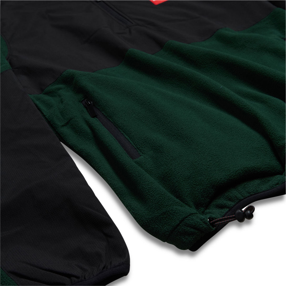 Chocolate Polar Fleece Hoodie - Black/Green image 4