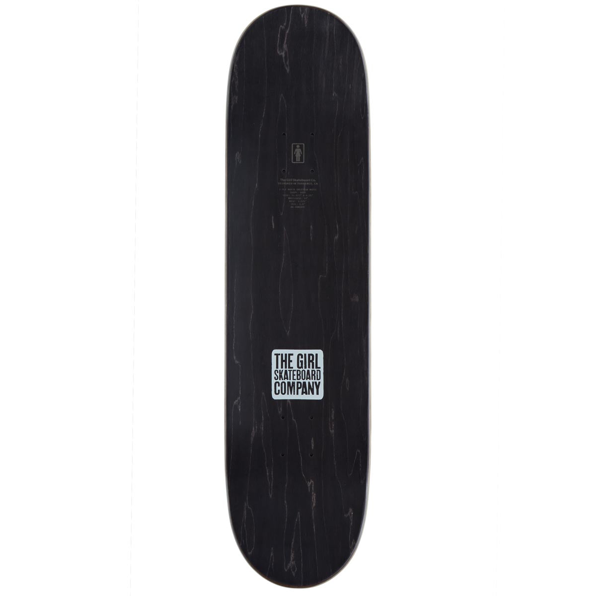 Girl OG Black White Davis Skateboard Deck - Black - 8.25