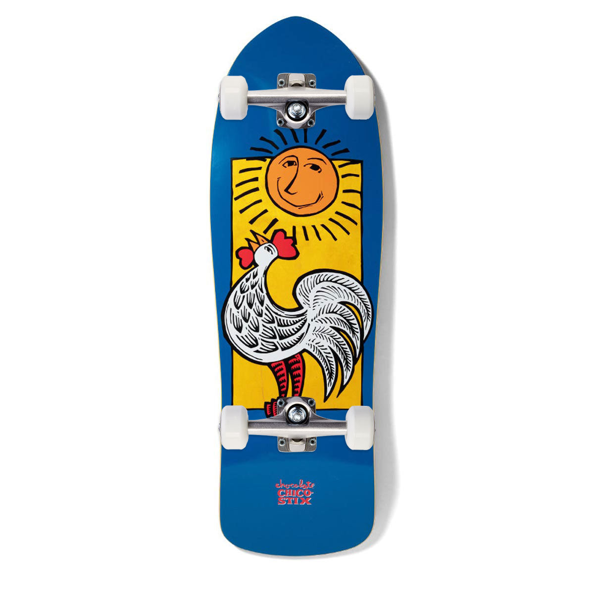 Chocolate Nicaraguan Sunrise Brenes Retro 9.75  Skateboard Complete - Blue - 9.75