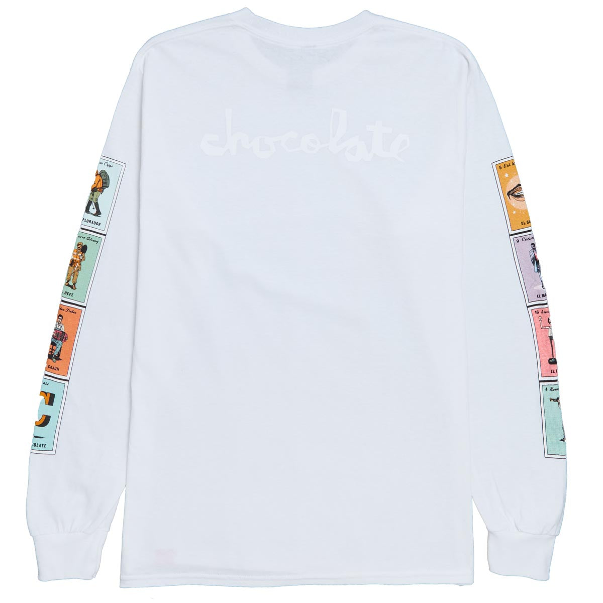 Chocolate Loteria Cards Up Long Sleeve T-Shirt - White image 2