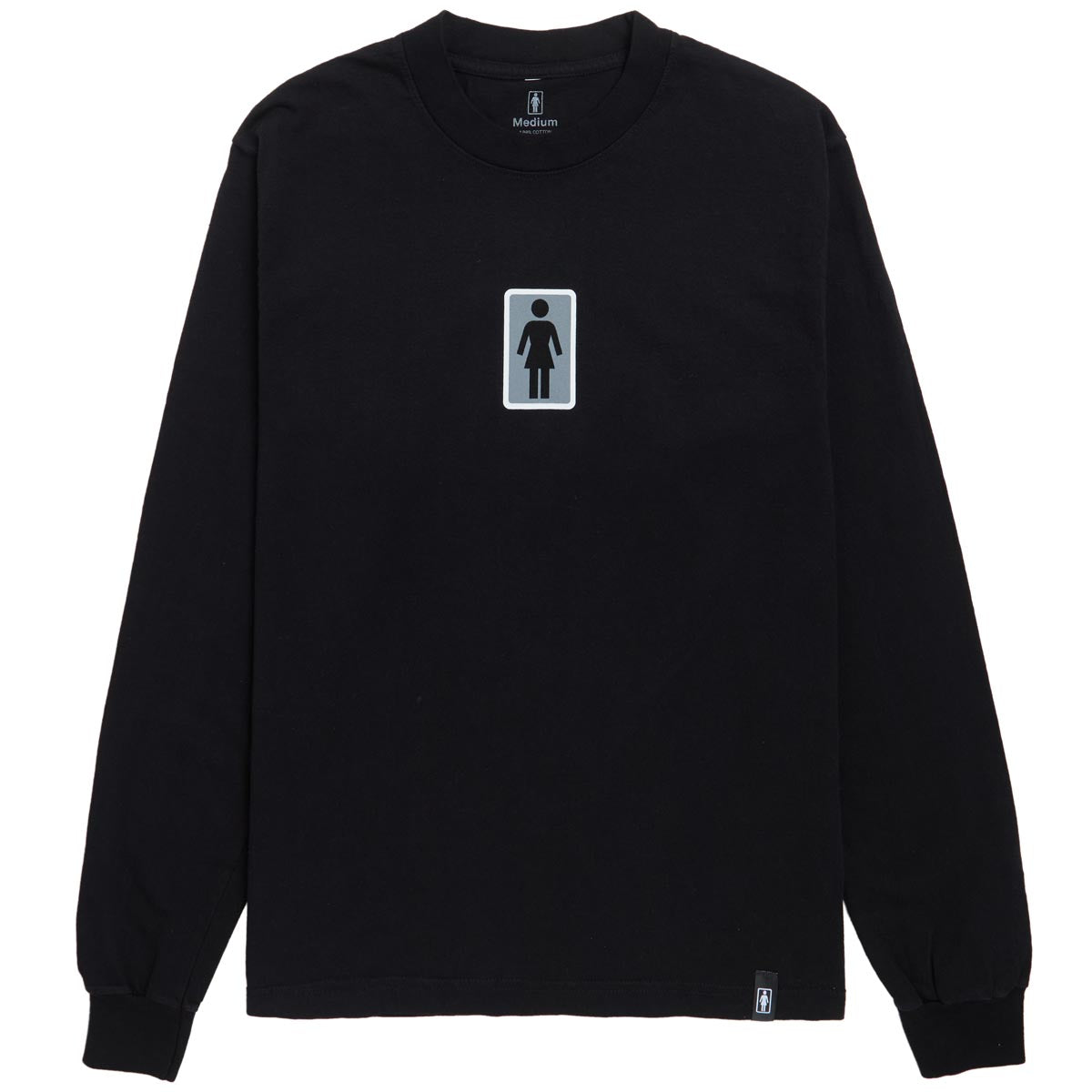 Girl OG Garment Dyed Long Sleeve T-Shirt - Black image 1