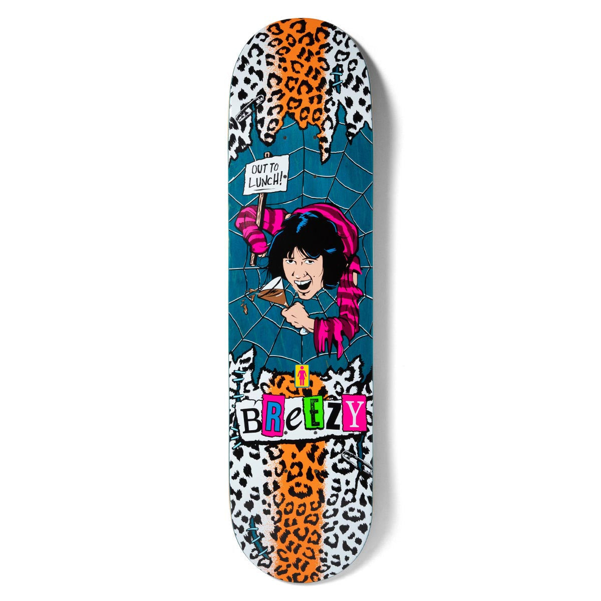 Girl Geering Out To Lunch Again Skateboard Deck - 8.50