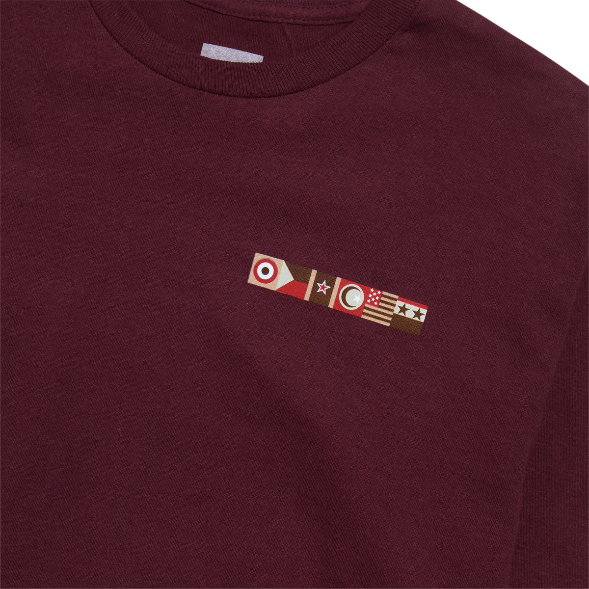 Chocolate Flyin The Flag Long Sleeve T-Shirt - Brick image 2