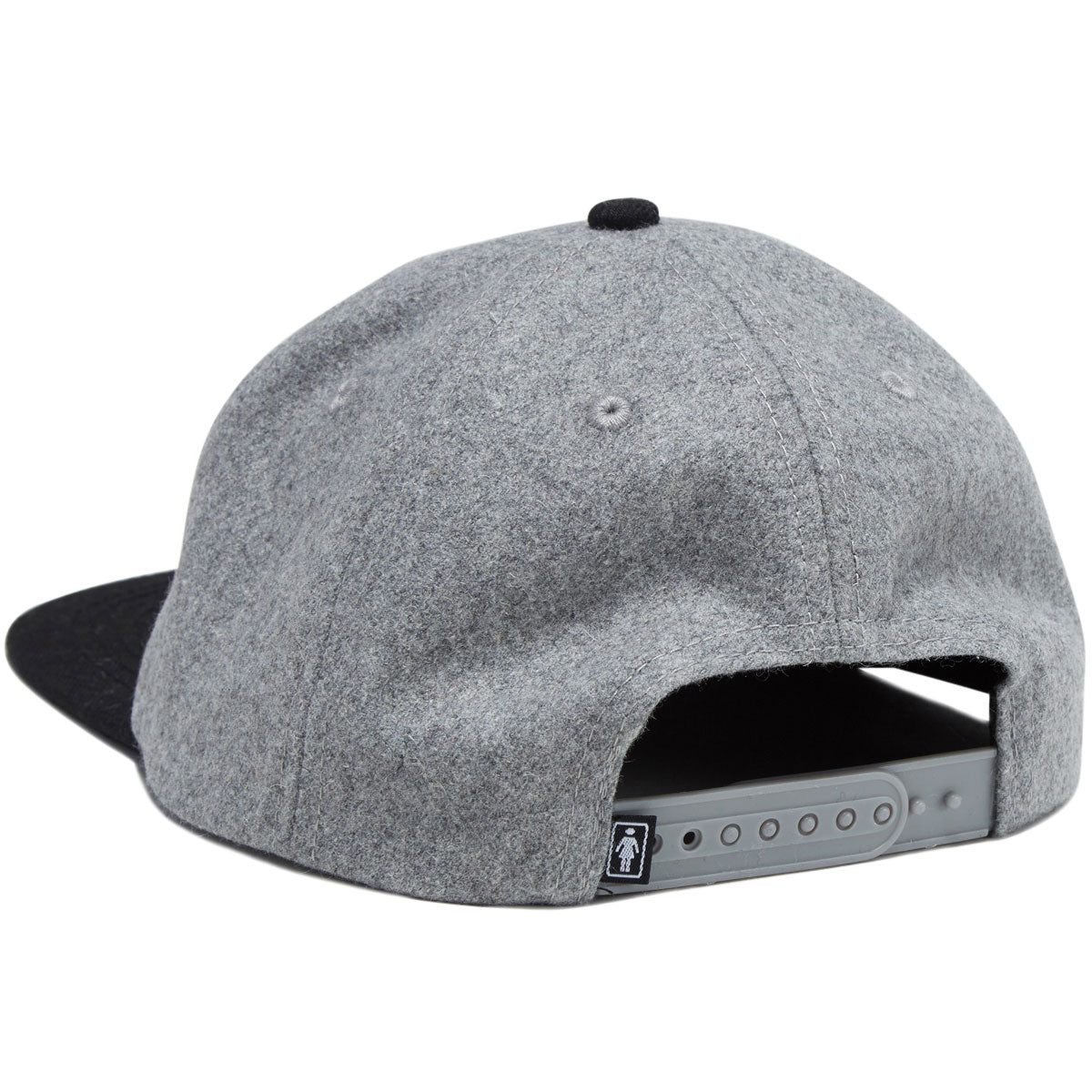 Girl Jeron Wool 6 Panel Hat - Grey/Black image 2