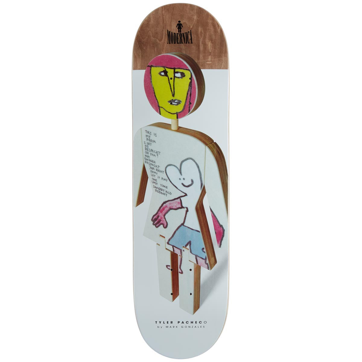 Girl Pacheco Modernica Skateboard Deck - 8.375