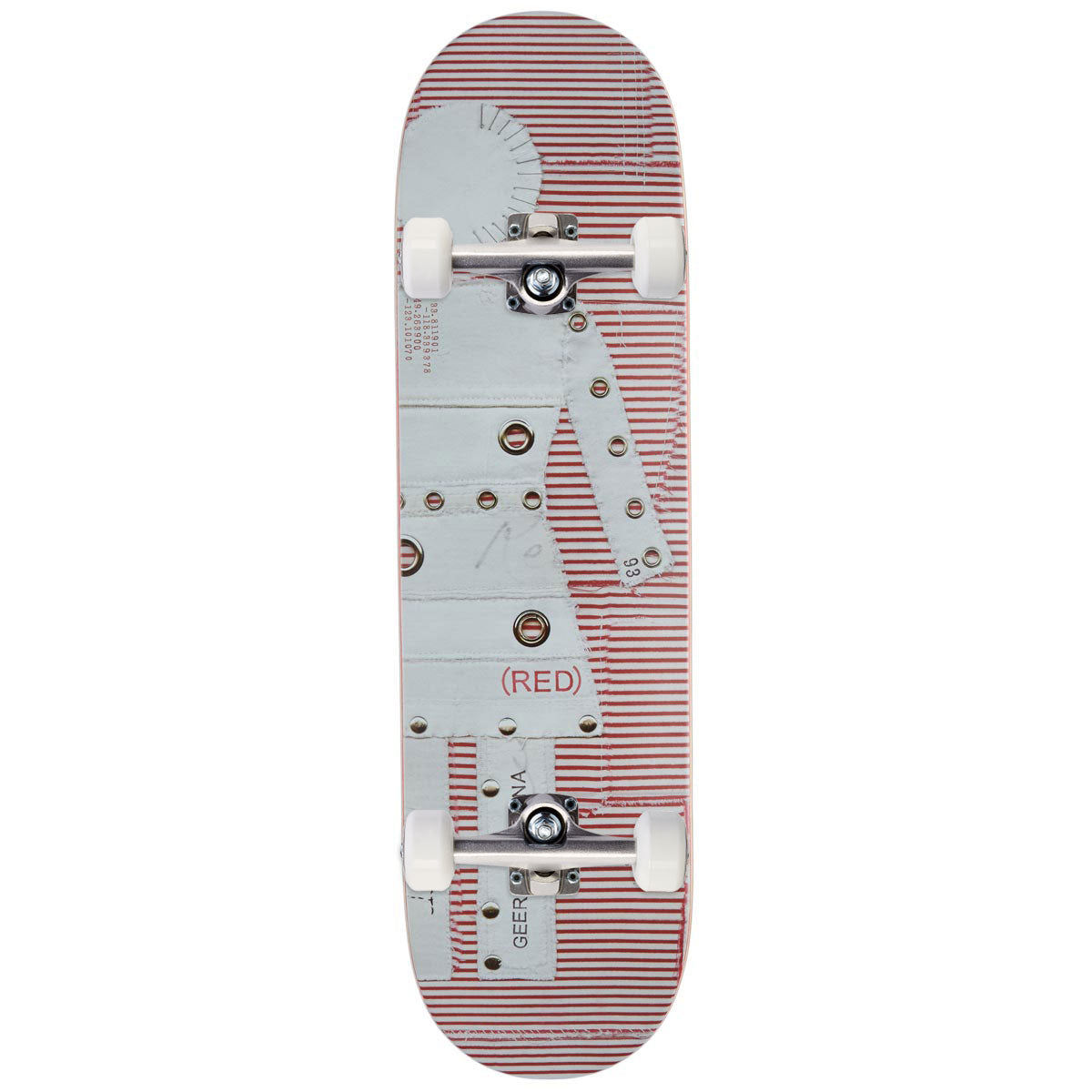 Girl Geering Stripe Skateboard Complete - Red - 8.00