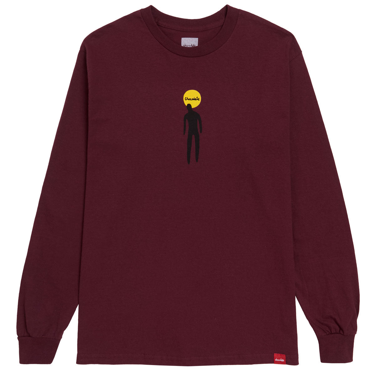 Chocolate Drip Long Sleeve T-Shirt - Burgundy image 1