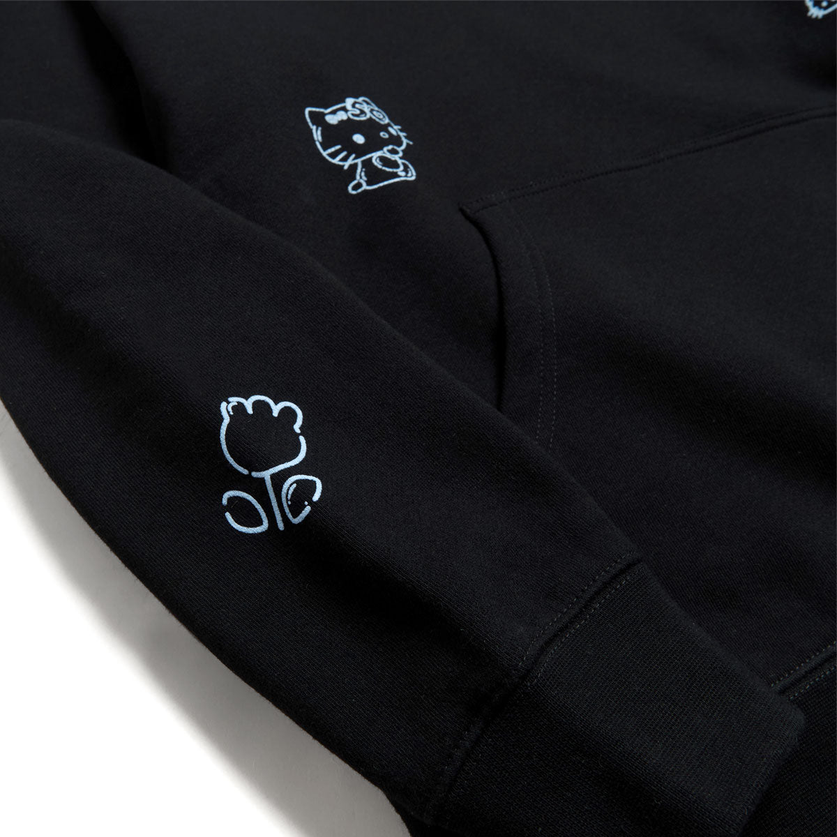 Girl x Hello Kitty All Over Hoodie - Black image 4