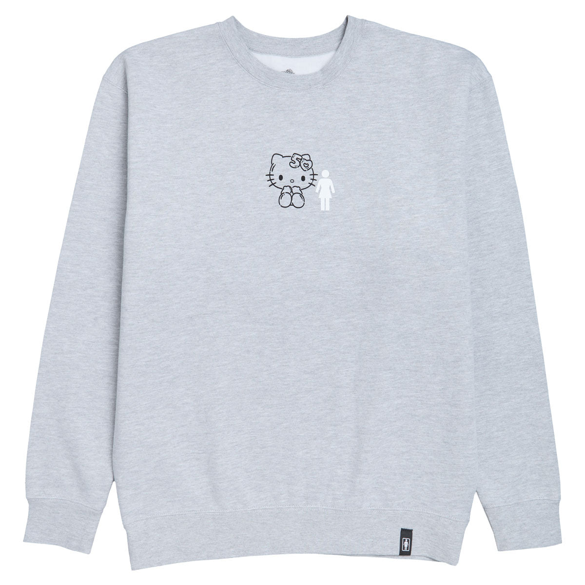 Girl x Hello Kitty Partners Crew Sweatshirt - Athletic Heather Grey image 1