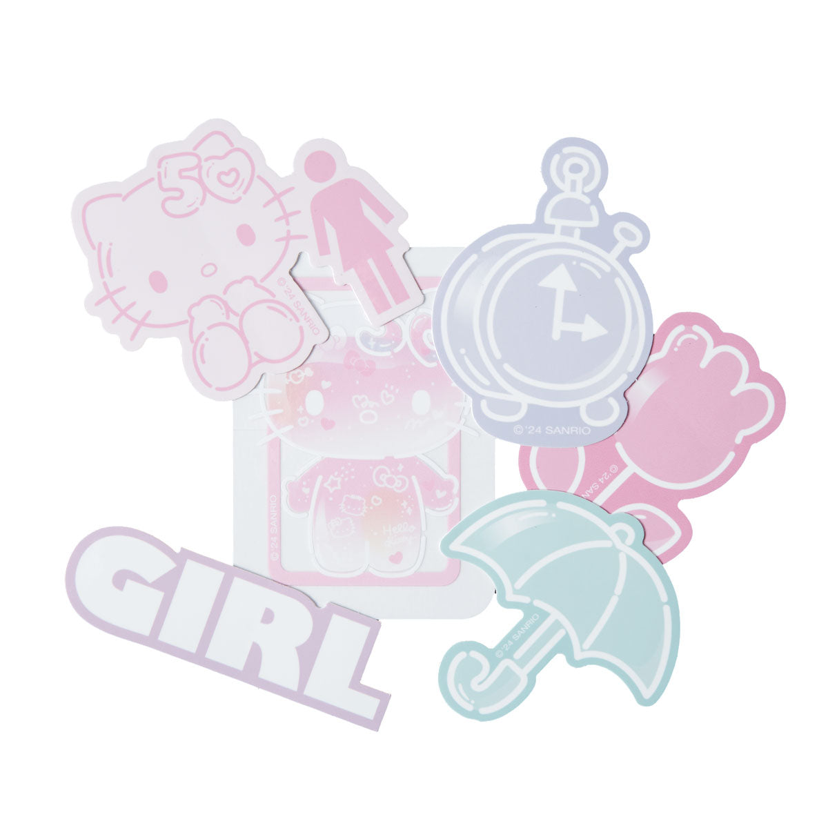 Girl x Hello Kitty 50th Anniversary 6 Pack of Stickers image 2