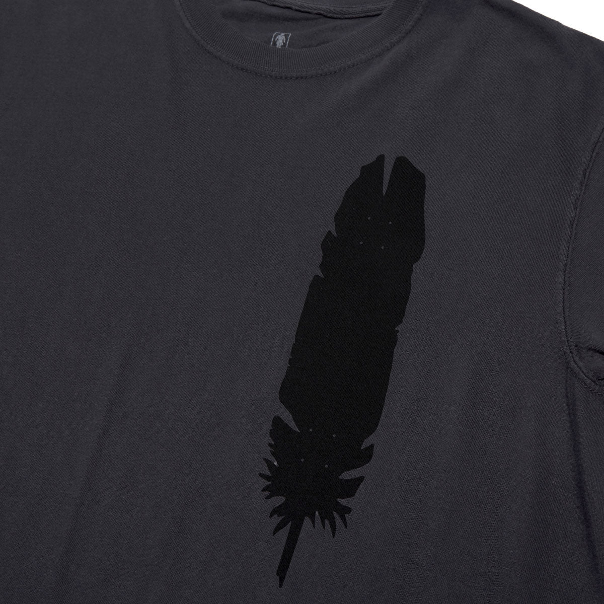Girl Feather T-Shirt - Charcoal image 2