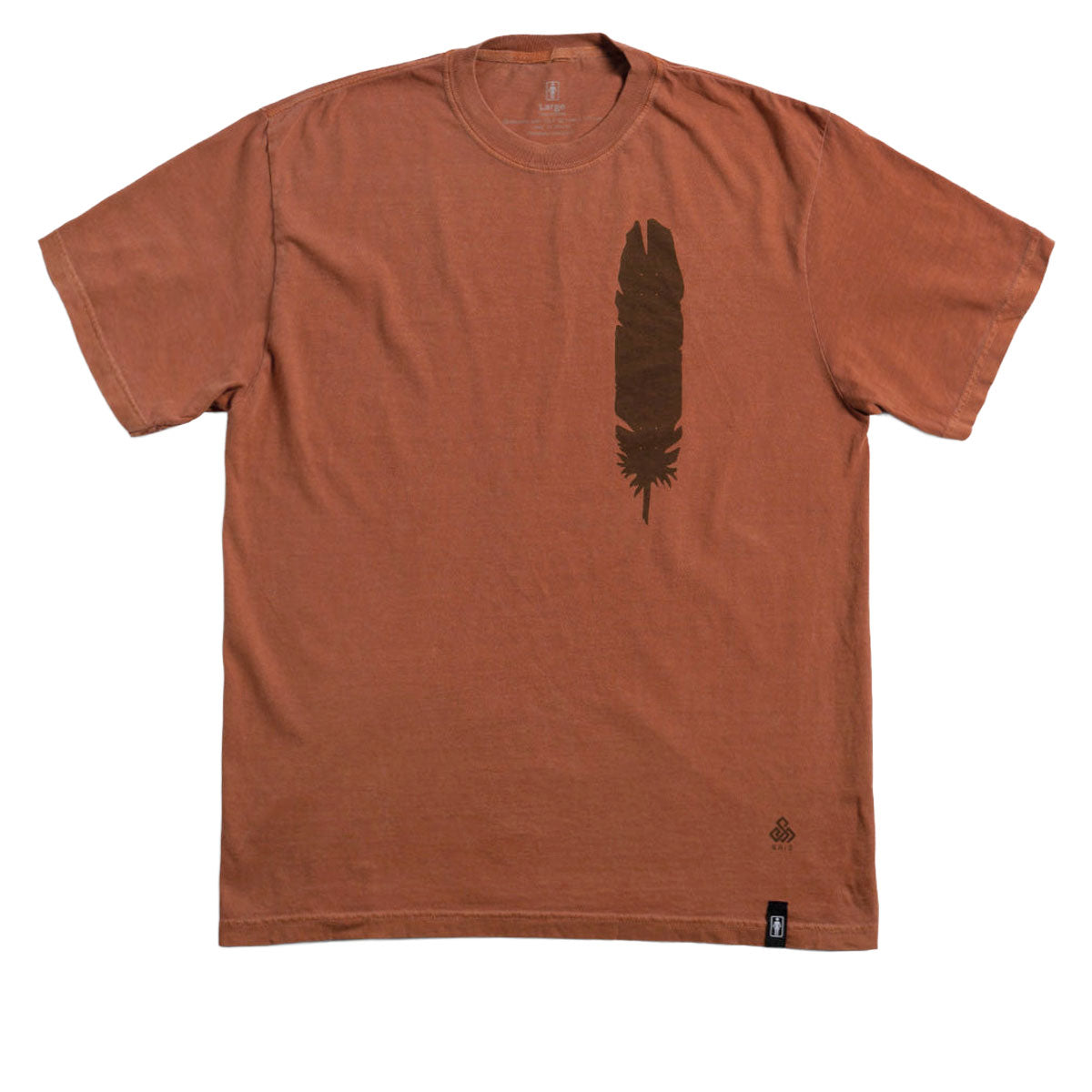 Girl Feather T-Shirt - Saddle image 1