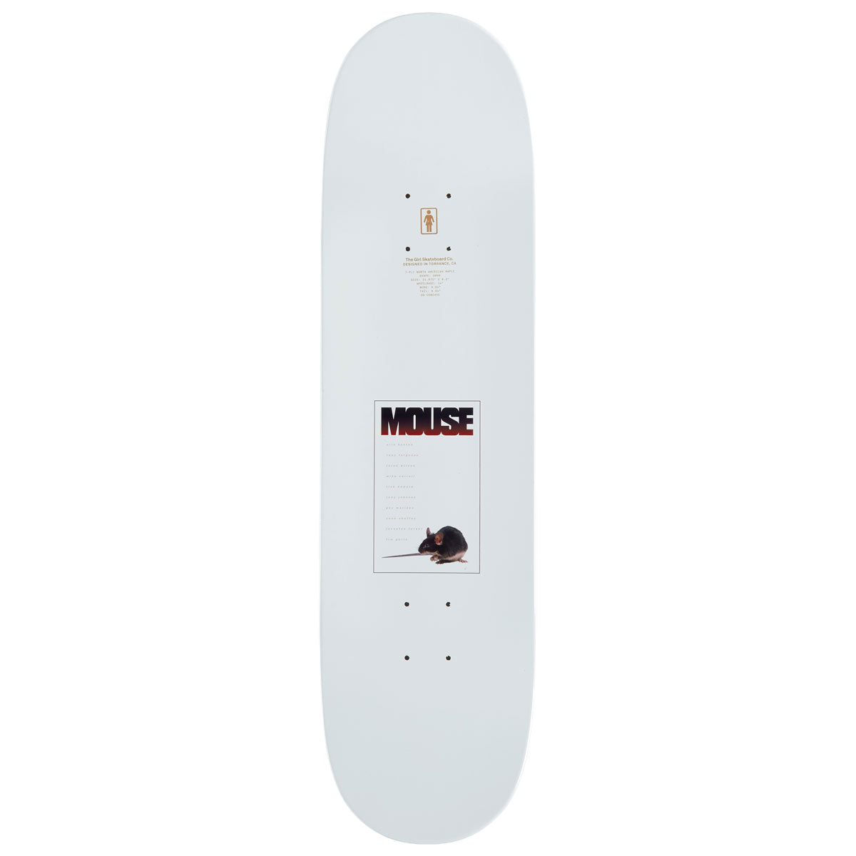 Girl Howard Mouse One Off Skateboard Complete - 8.25