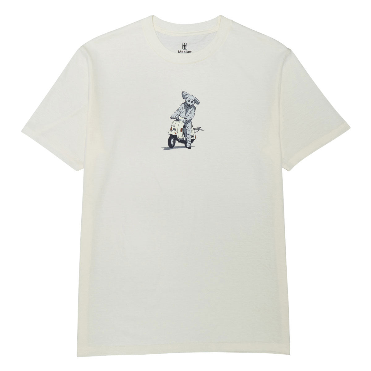 Girl Mouse Scooter T-Shirt - White image 1