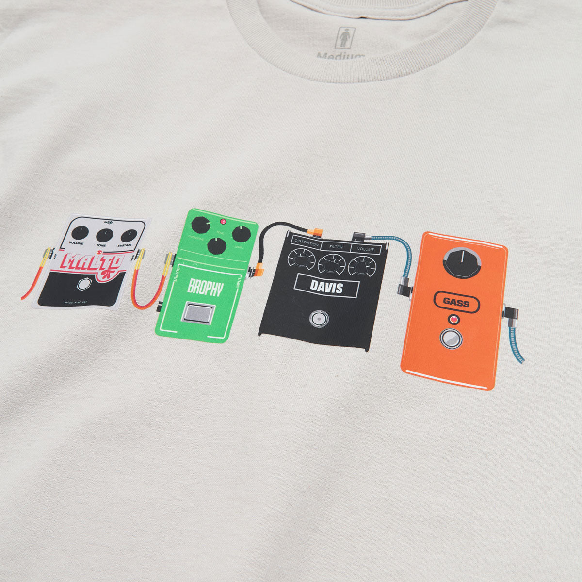 Girl Stomp Pedals T-Shirt - Silver image 2