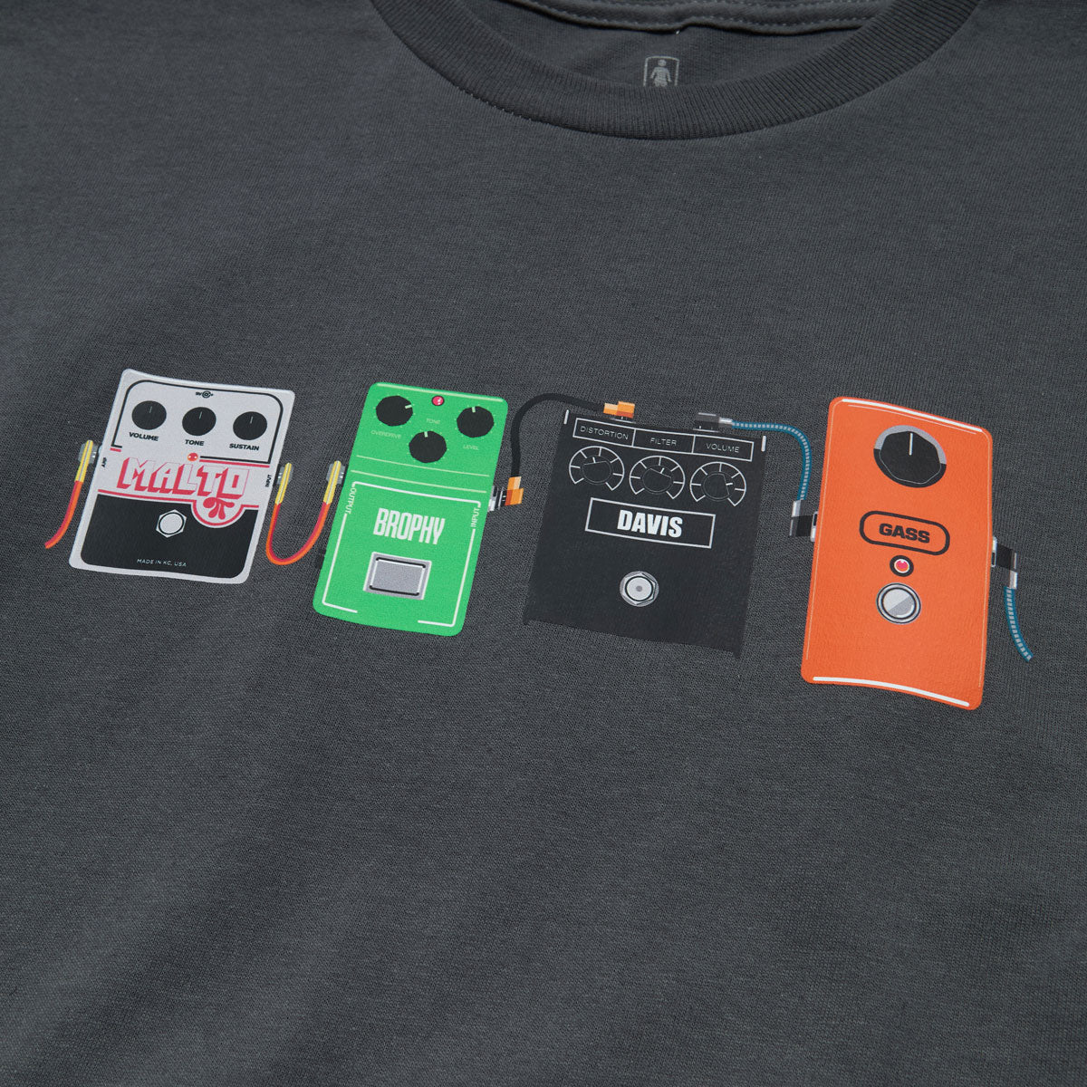 Girl Stomp Pedals T-Shirt - Charcoal image 2