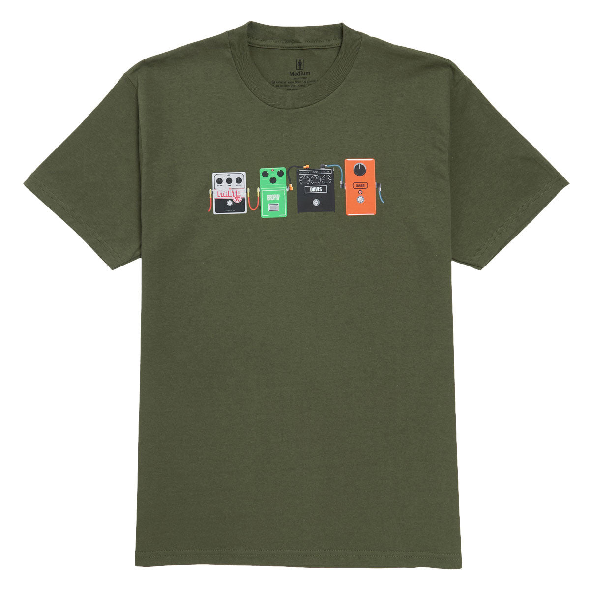 Girl Stomp Pedals T-Shirt - Olive image 1