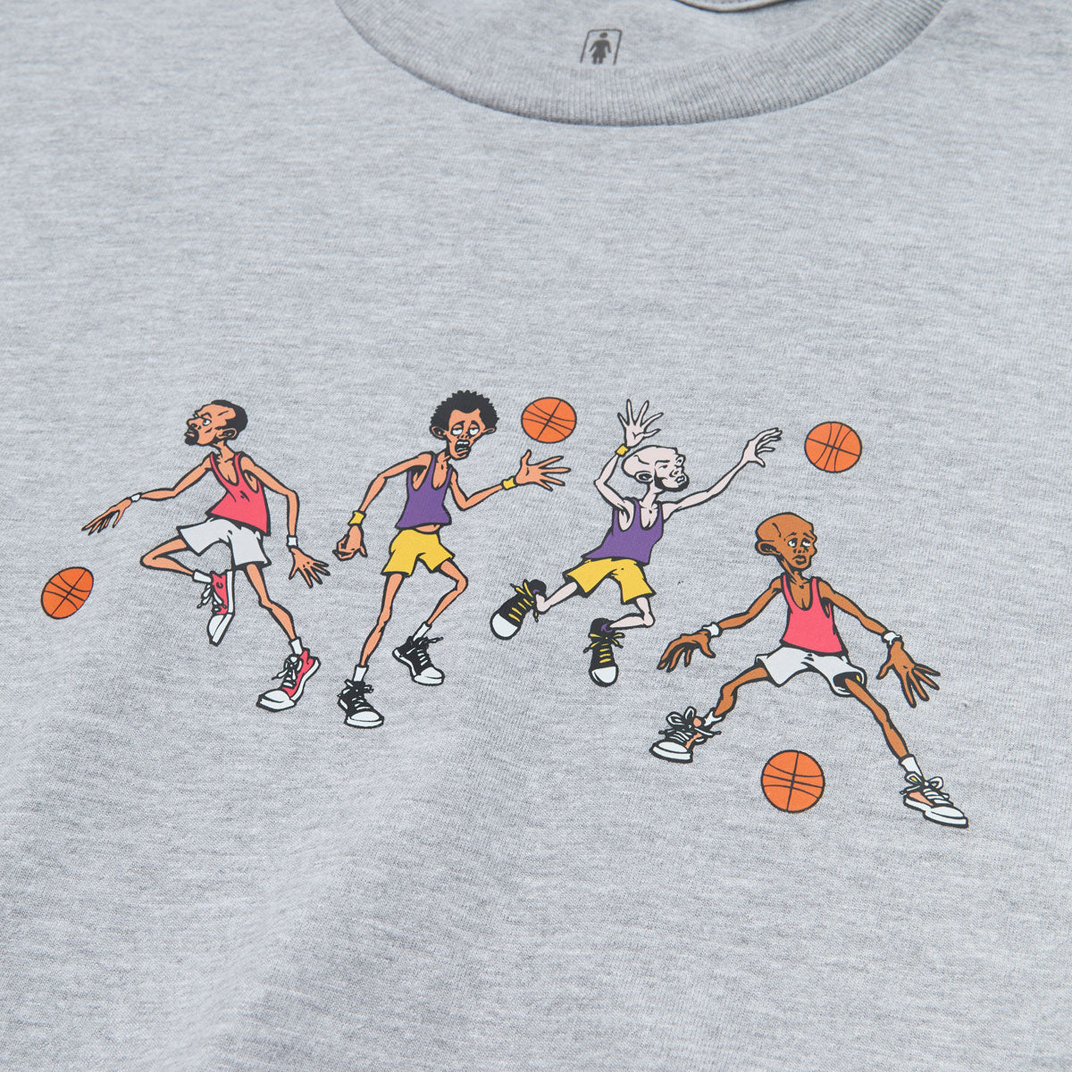 Girl Full Court Squad T-Shirt - Grey Heather image 2