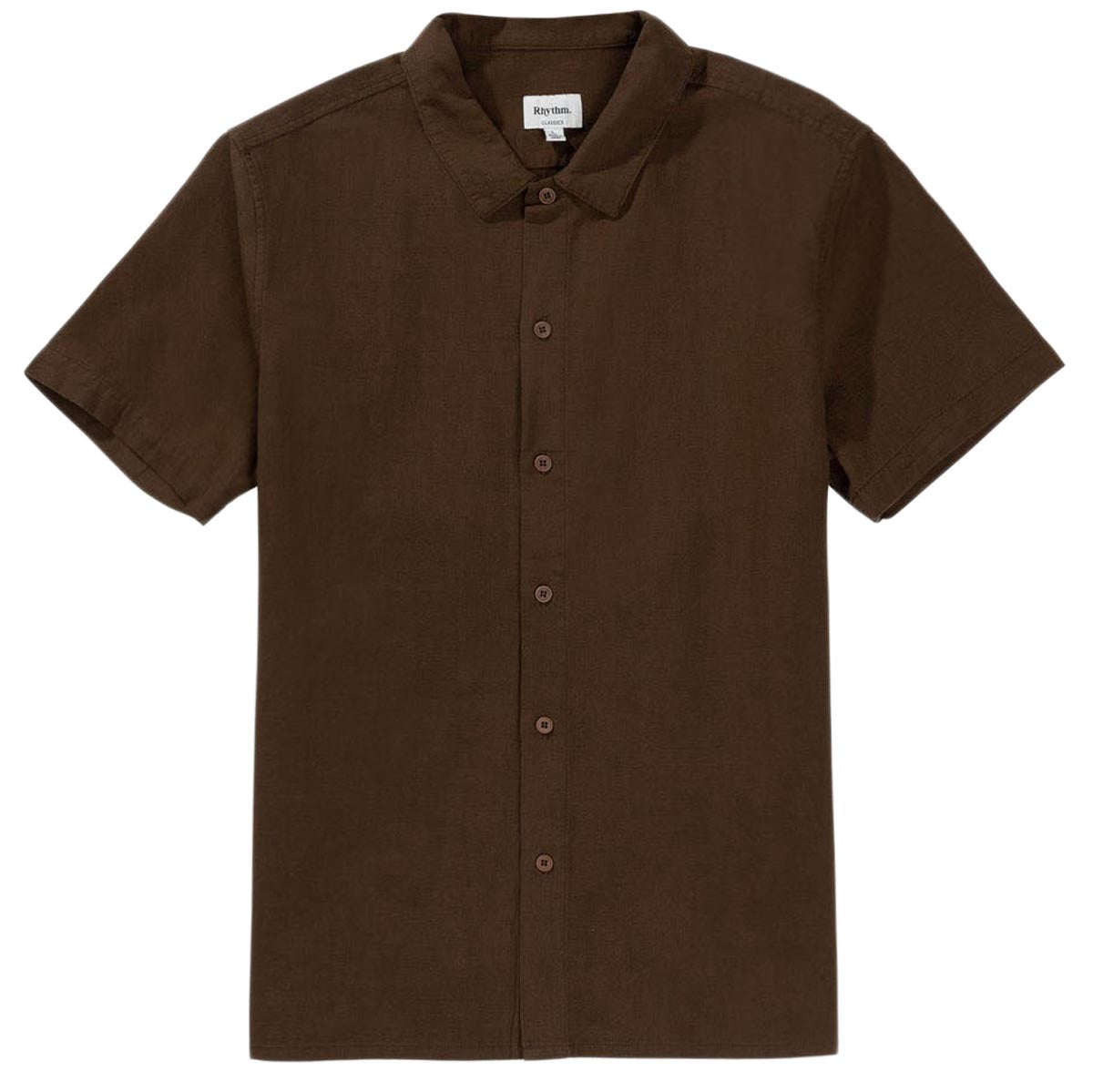 Rhythm Classic Linen Shirt - Chocolate image 2