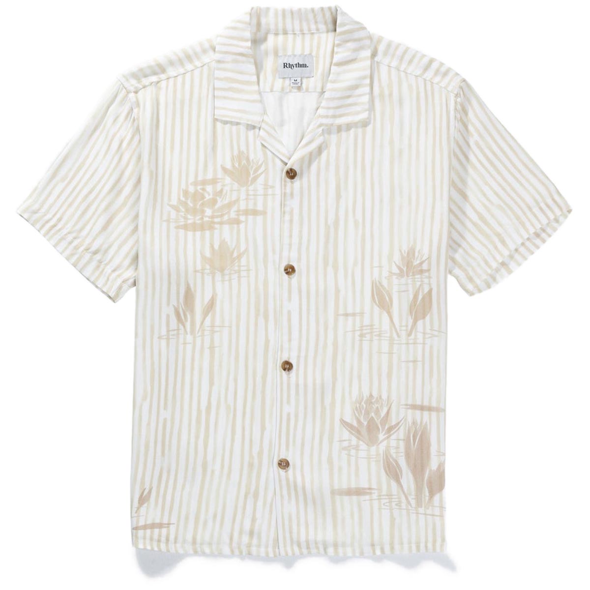 Rhythm Lily Stripe Cuban Shirt - Camel image 4