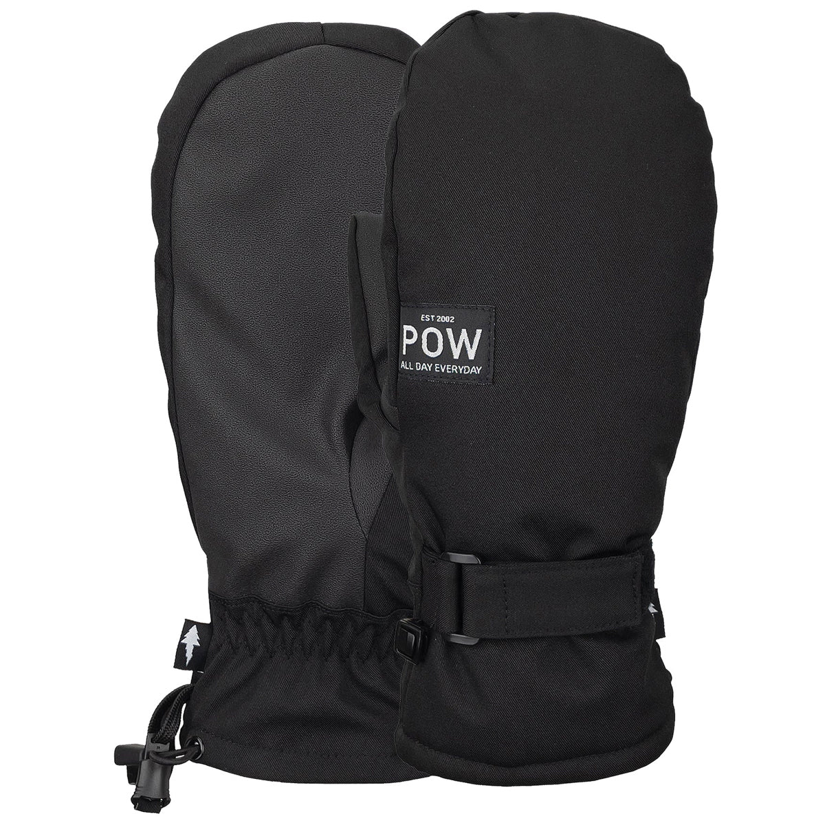 POW Xg Mid Mitt Snowboard Gloves - Black image 1