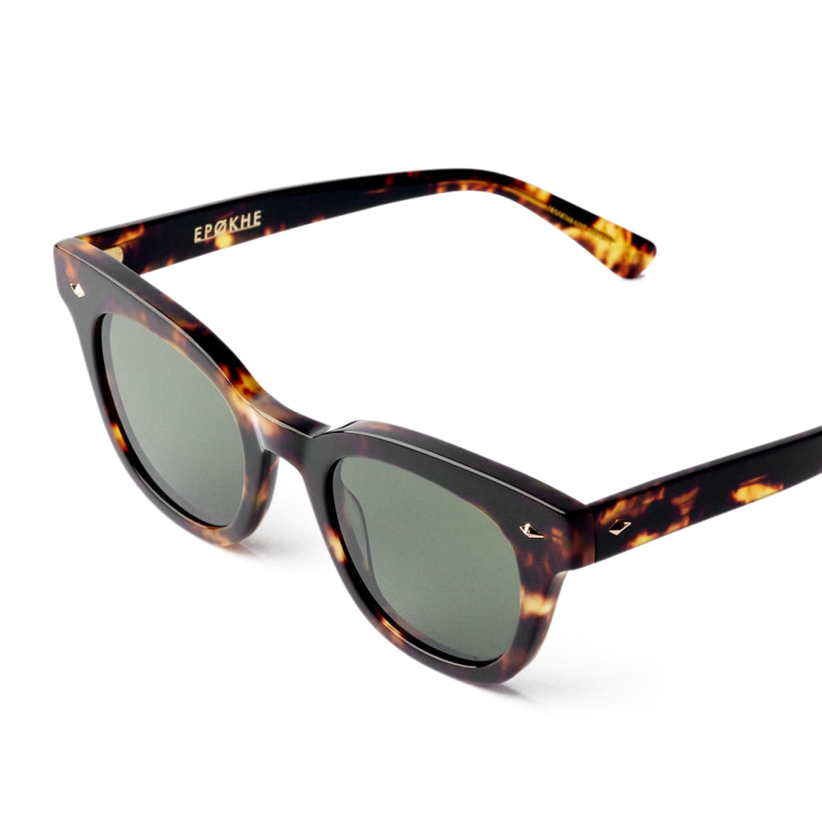 Epokhe Dylan Sunglasses - Tortoise Polished/Green Polarised image 3