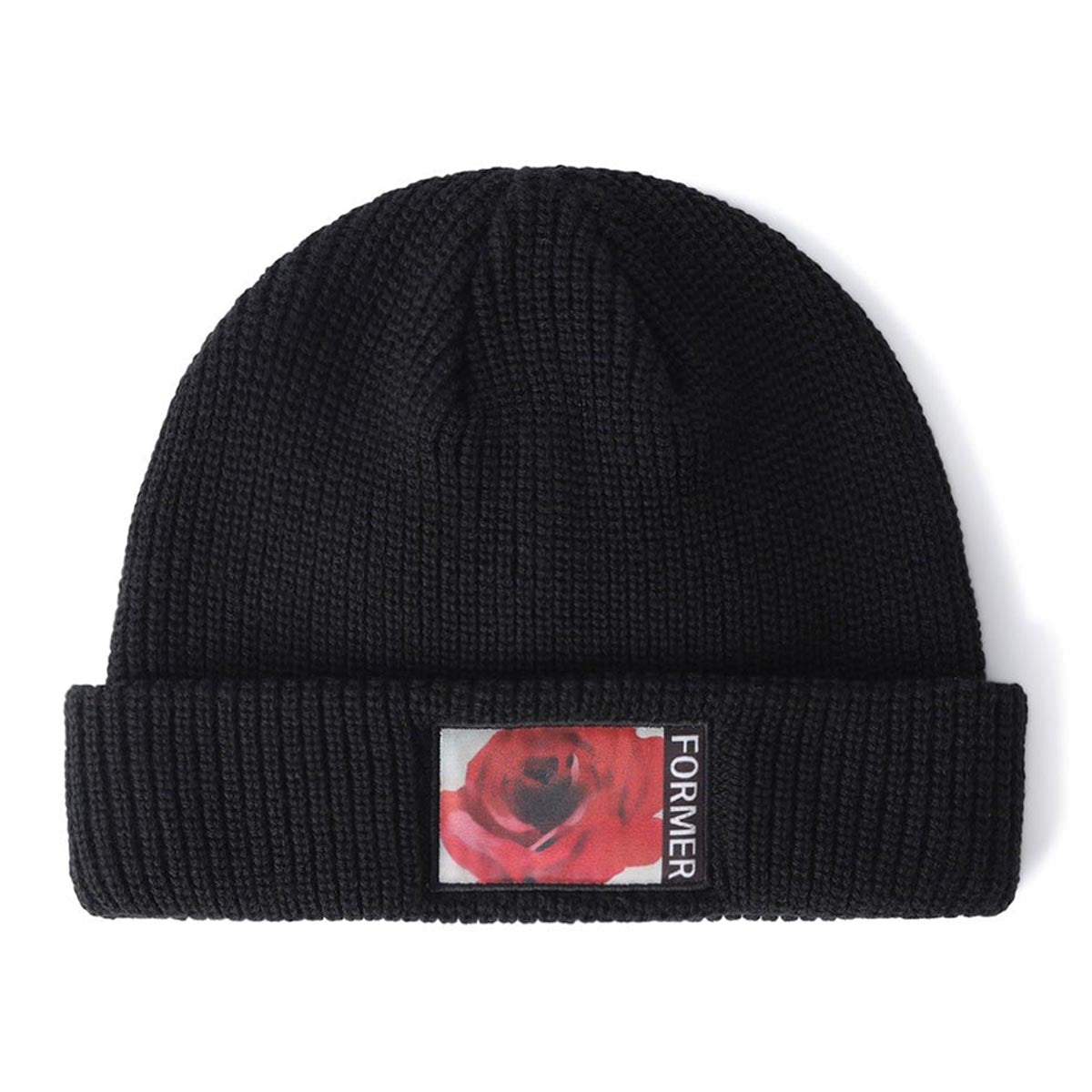 Former Rosette Patch Beanie - Black image 1