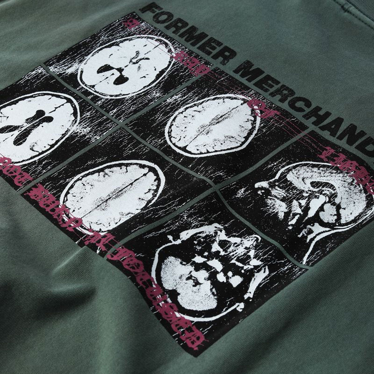 Former Brain Scan Oversized T-Shirt - Washed Green image 4