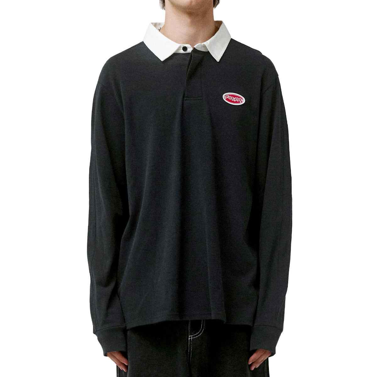 Former Reynolds Flatline Rugby Polo Shirt - Black image 1