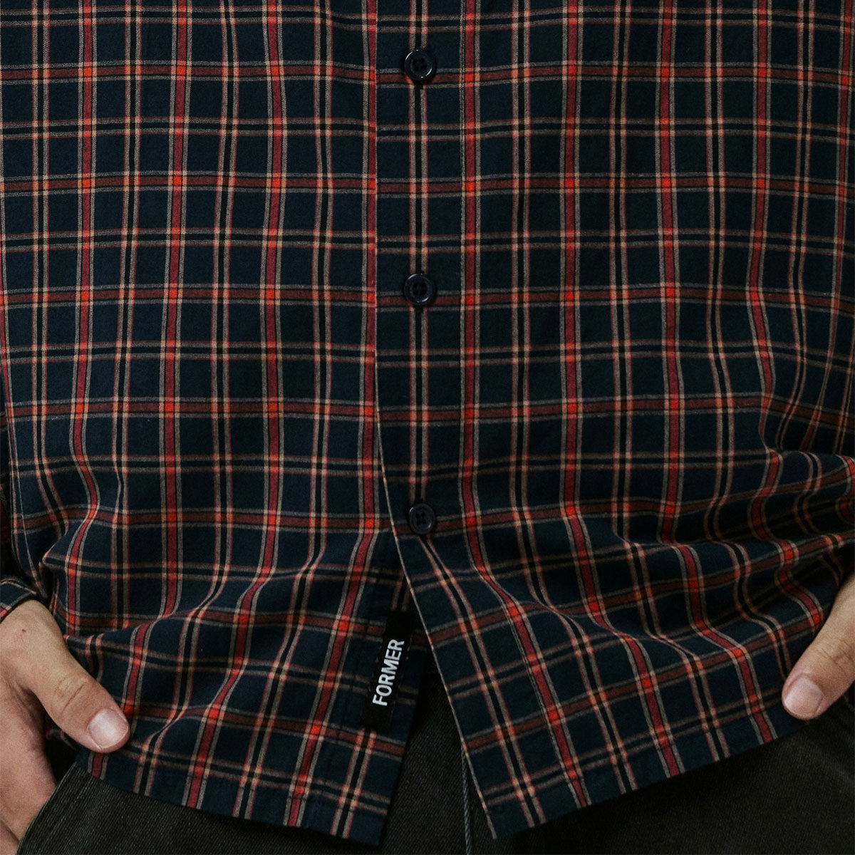 Former Vivian Check Long Sleeve Shirt - Navy image 3