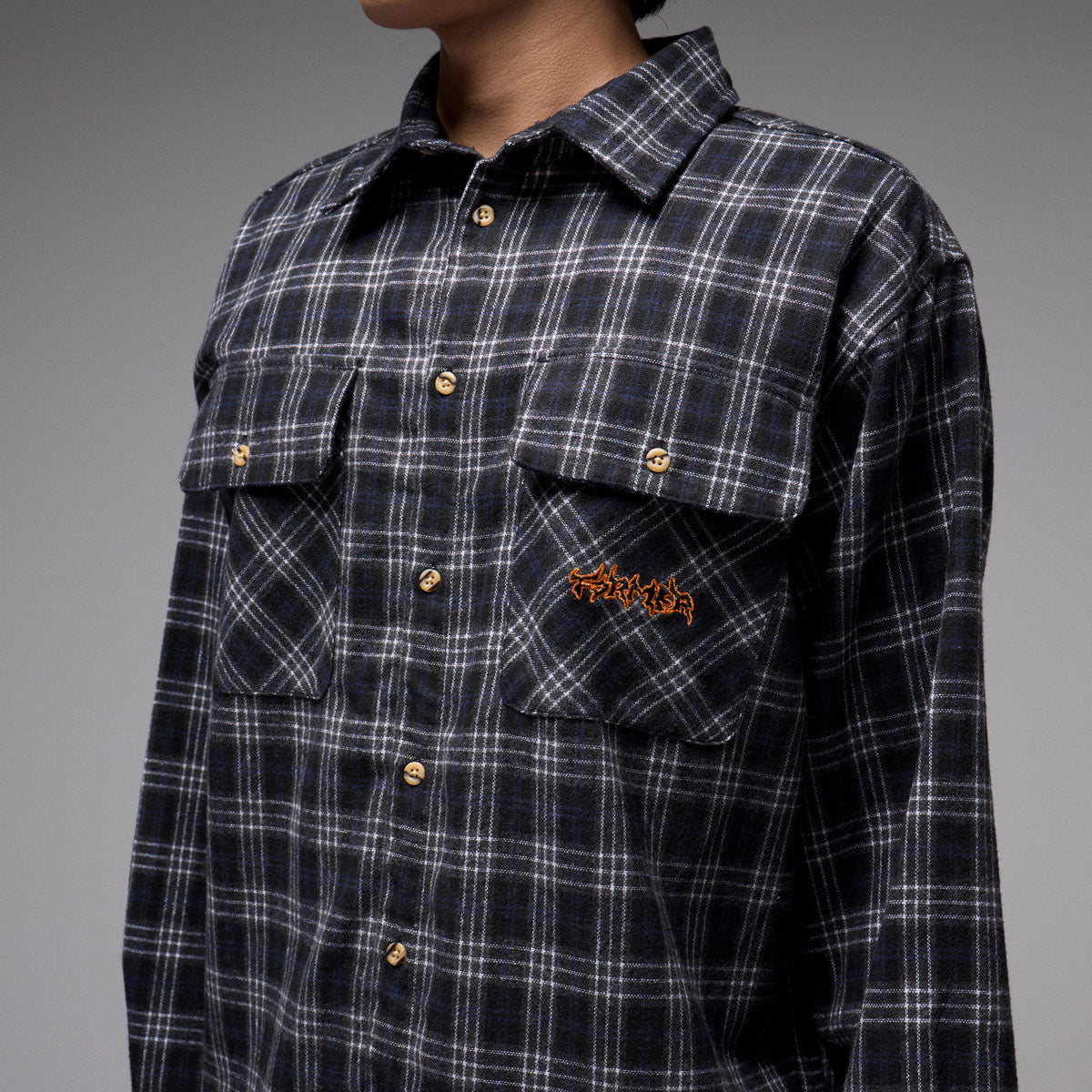 Former Vivian Flannel Long Sleeve Shirt - Black image 3