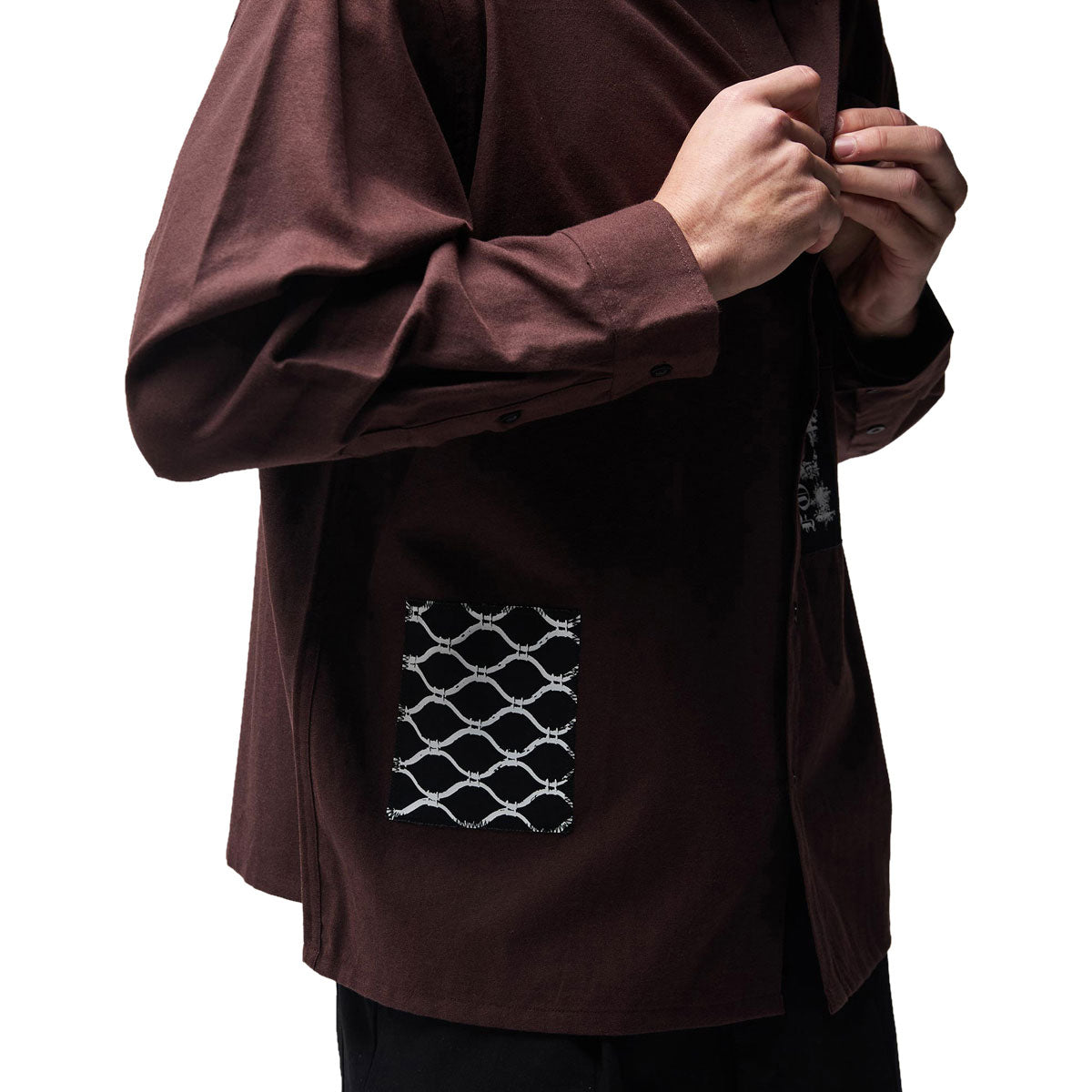 Former Vivian Engineered Long Sleeve Shirt - Bark image 3