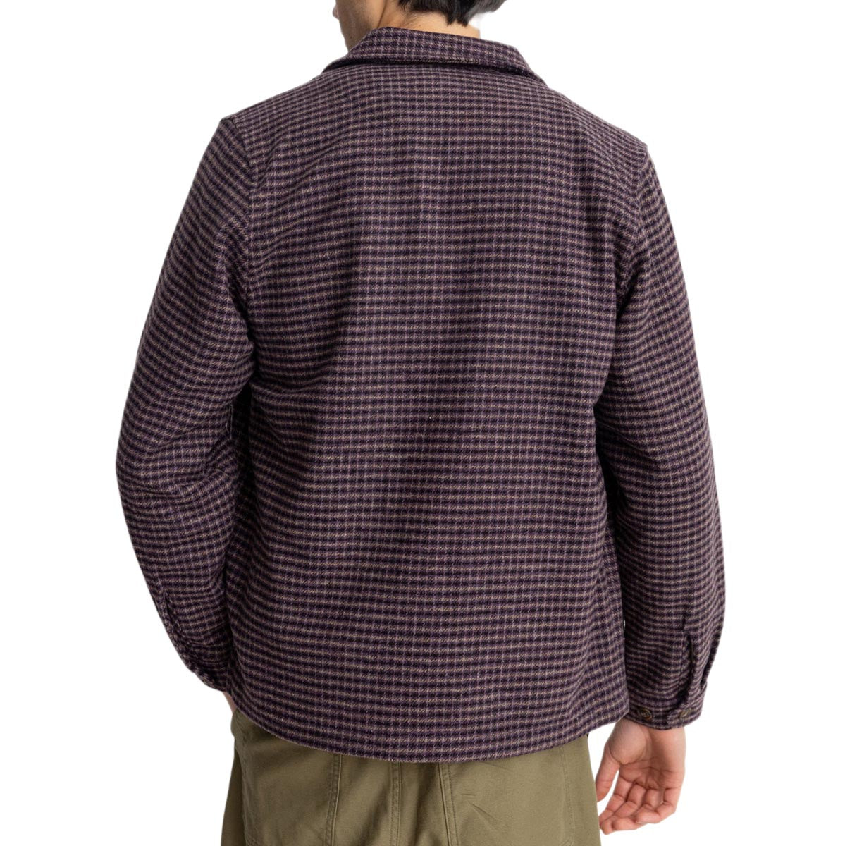 Rhythm Check Long Sleeve Over Shirt - Plum image 2