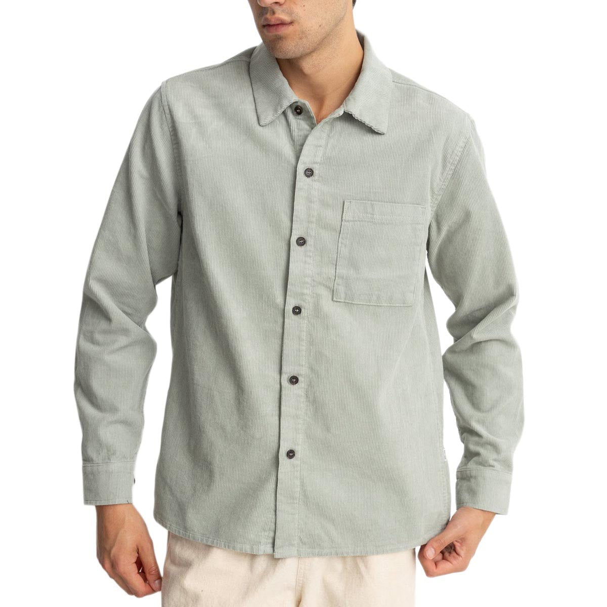 Rhythm Corduroy Long Sleeve Shirt - Seafoam image 1