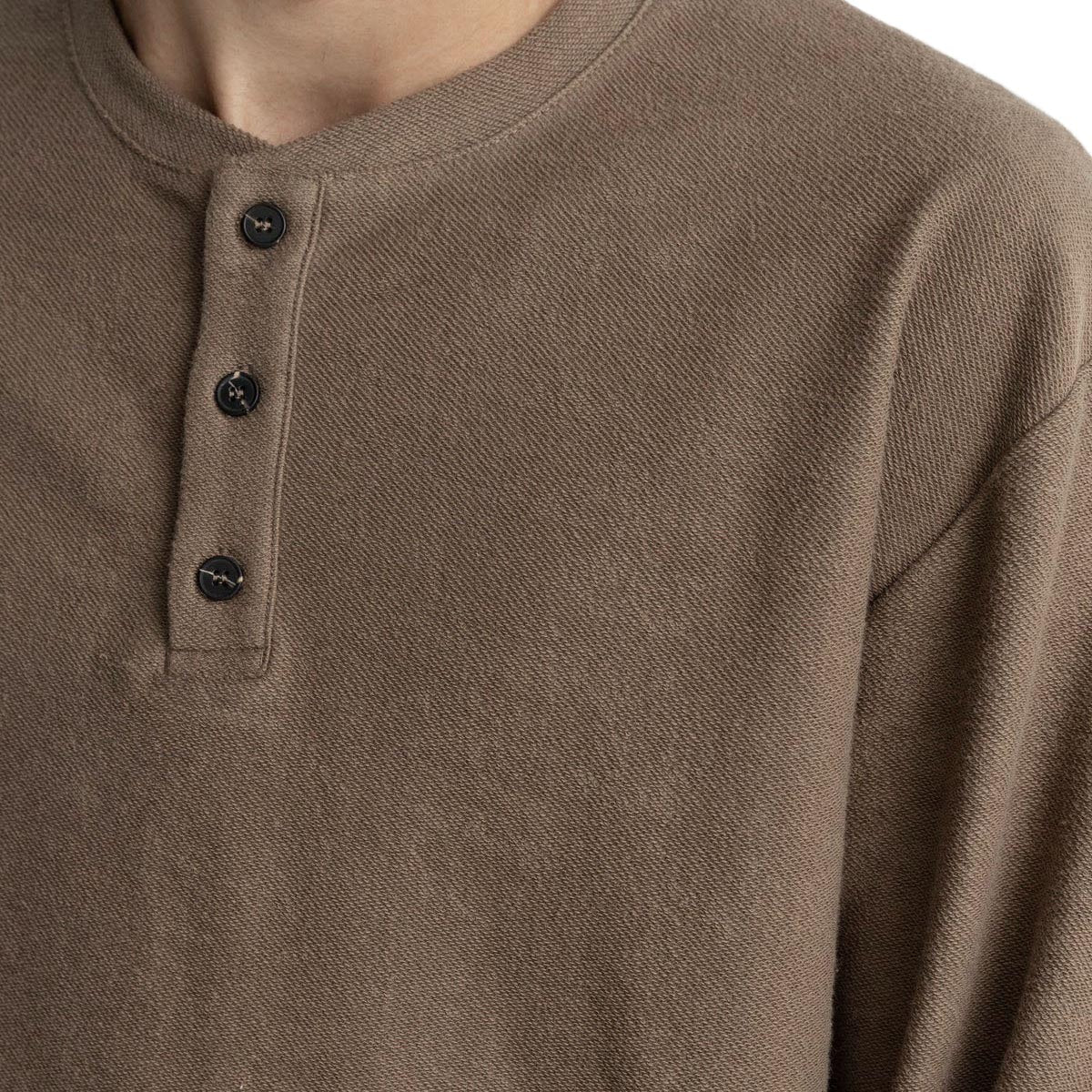 Rhythm Vintage Terry Long Sleeve Henley Shirt - Oak image 3