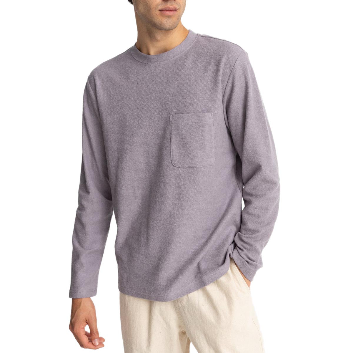 Rhythm Vintage Terry Long Sleeve T-Shirt - Taro image 1