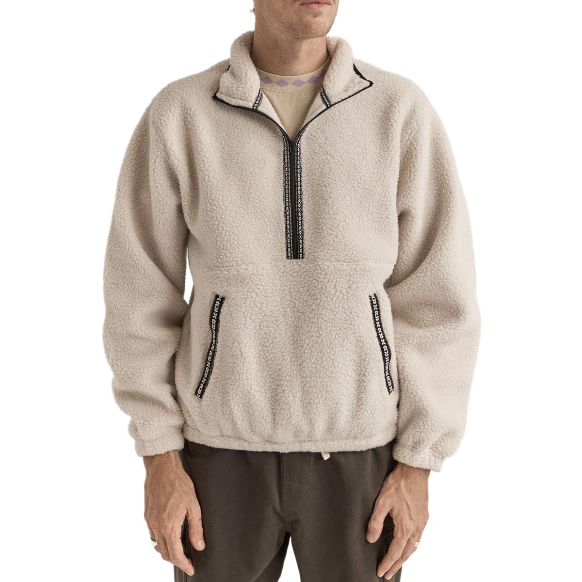 Rhythm Sherpa Pullover Sweatshirt - Natural image 1