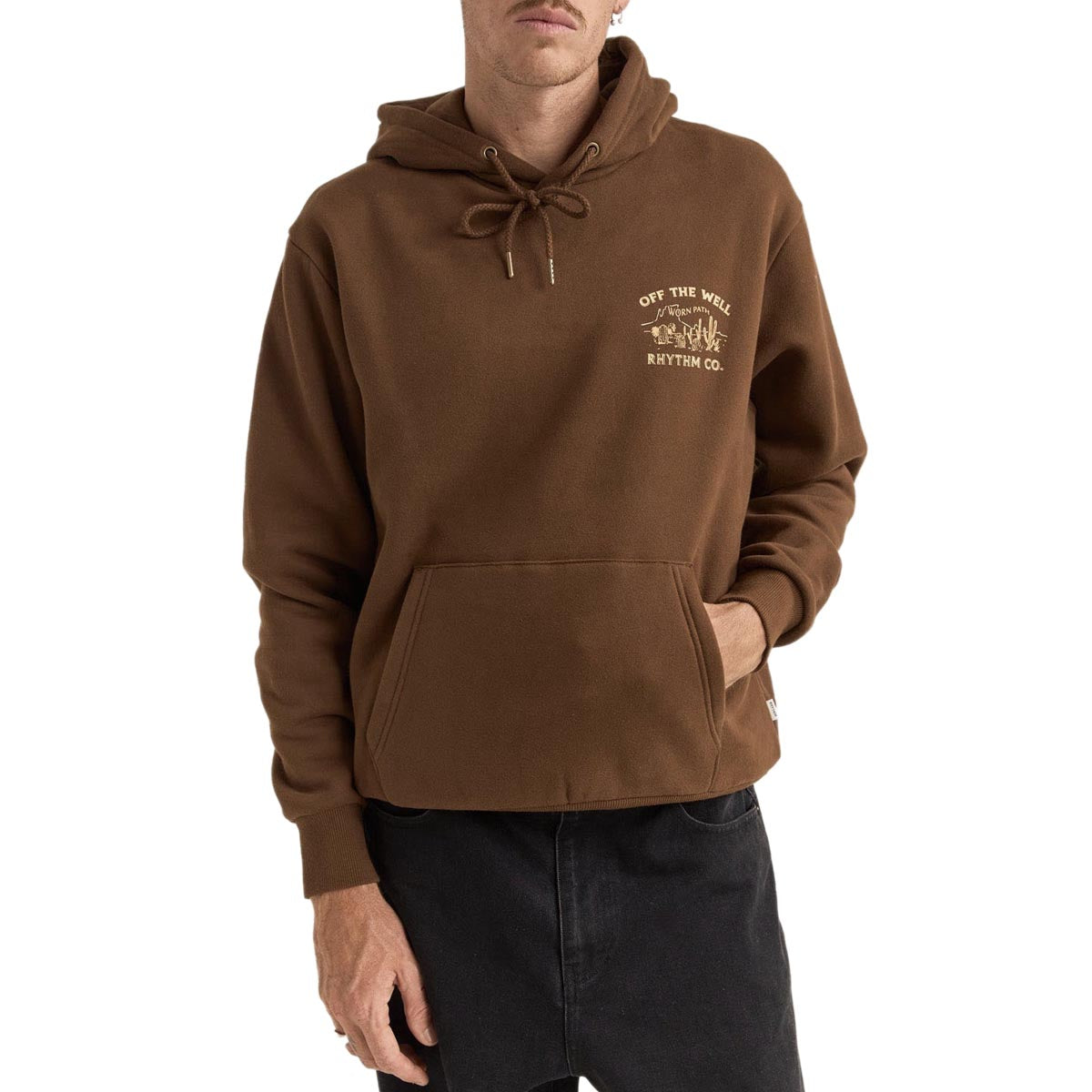 Rhythm Worn Path Fleece Hoodie - Brown image 1