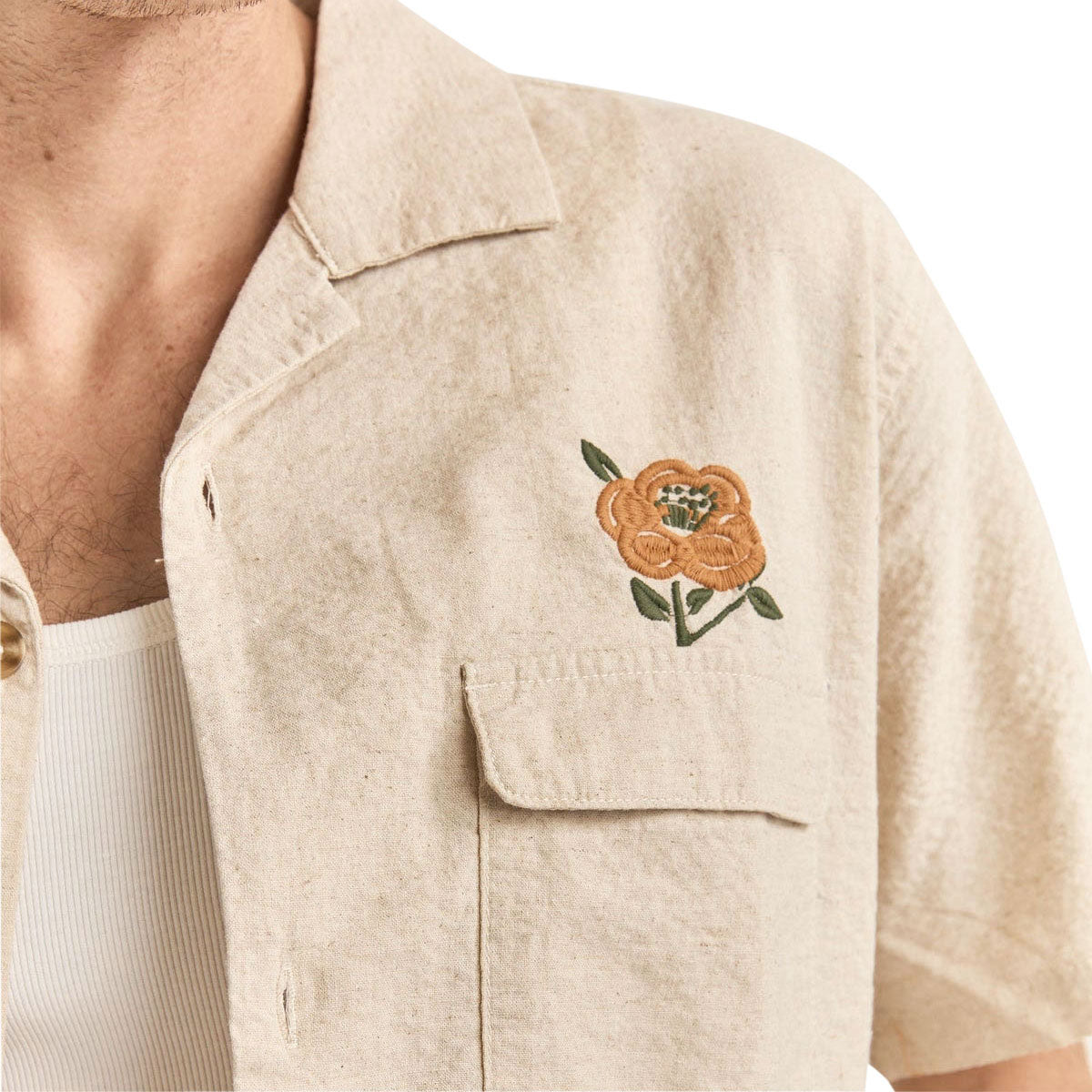 Rhythm Embroidered Seersucker Shirt - Natural image 3