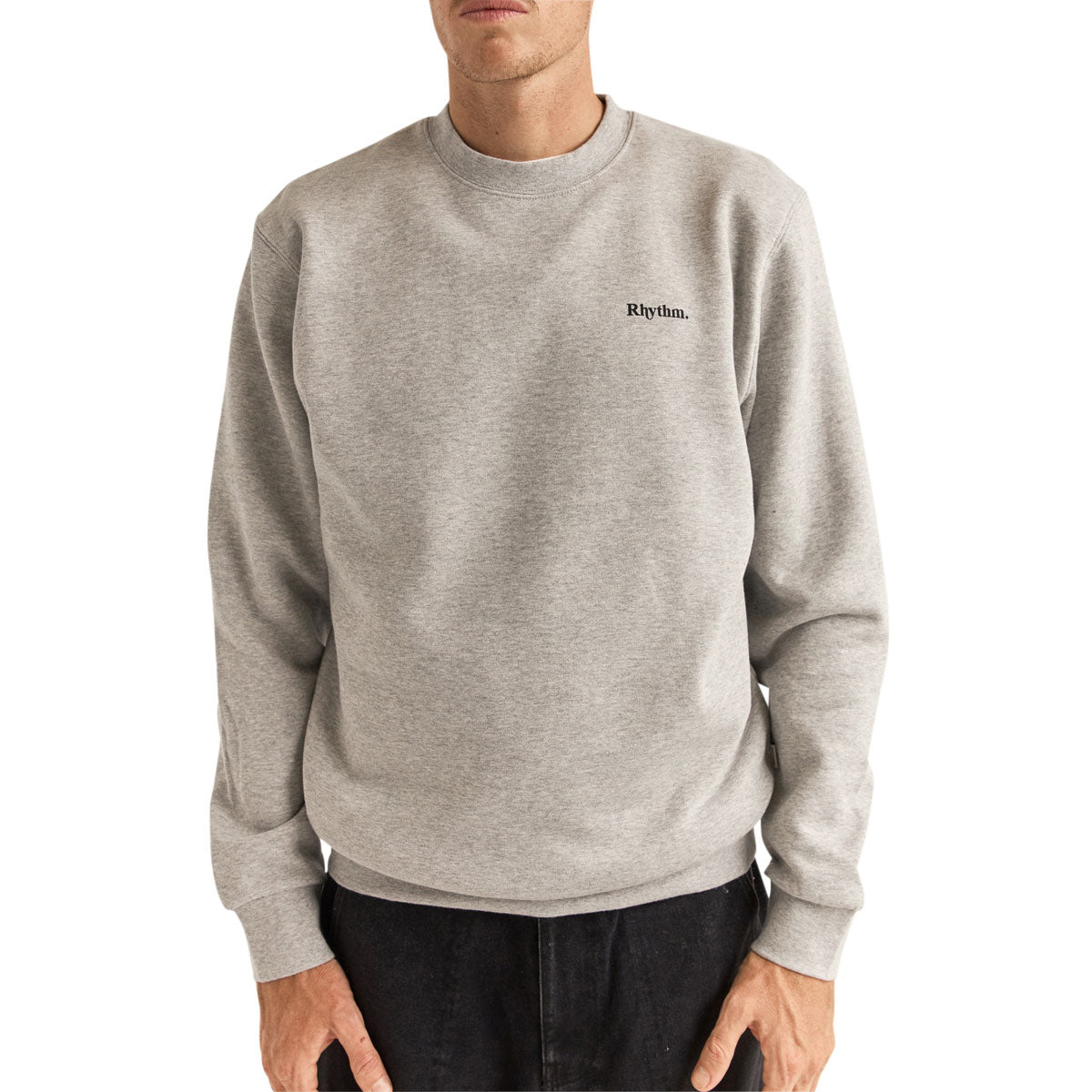 Rhythm Brand Fleece Crew Sweatshirt - Grey Heather image 2