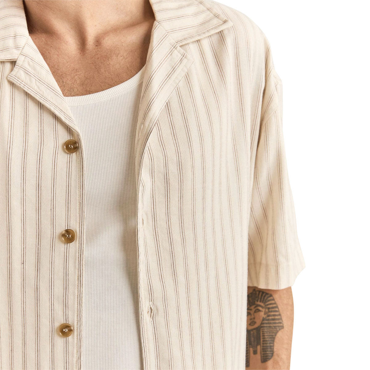 Rhythm Relaxed Stripe Shirt - Natural image 3